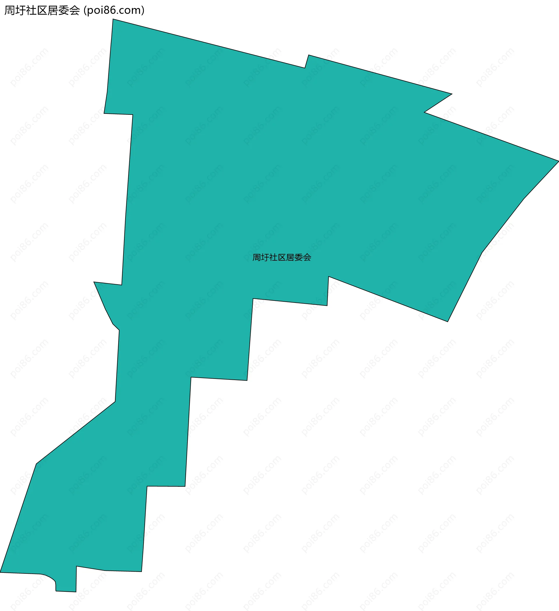 周圩社区居委会边界地图