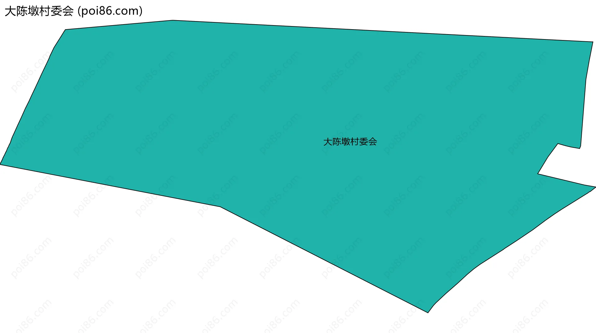 大陈墩村委会边界地图