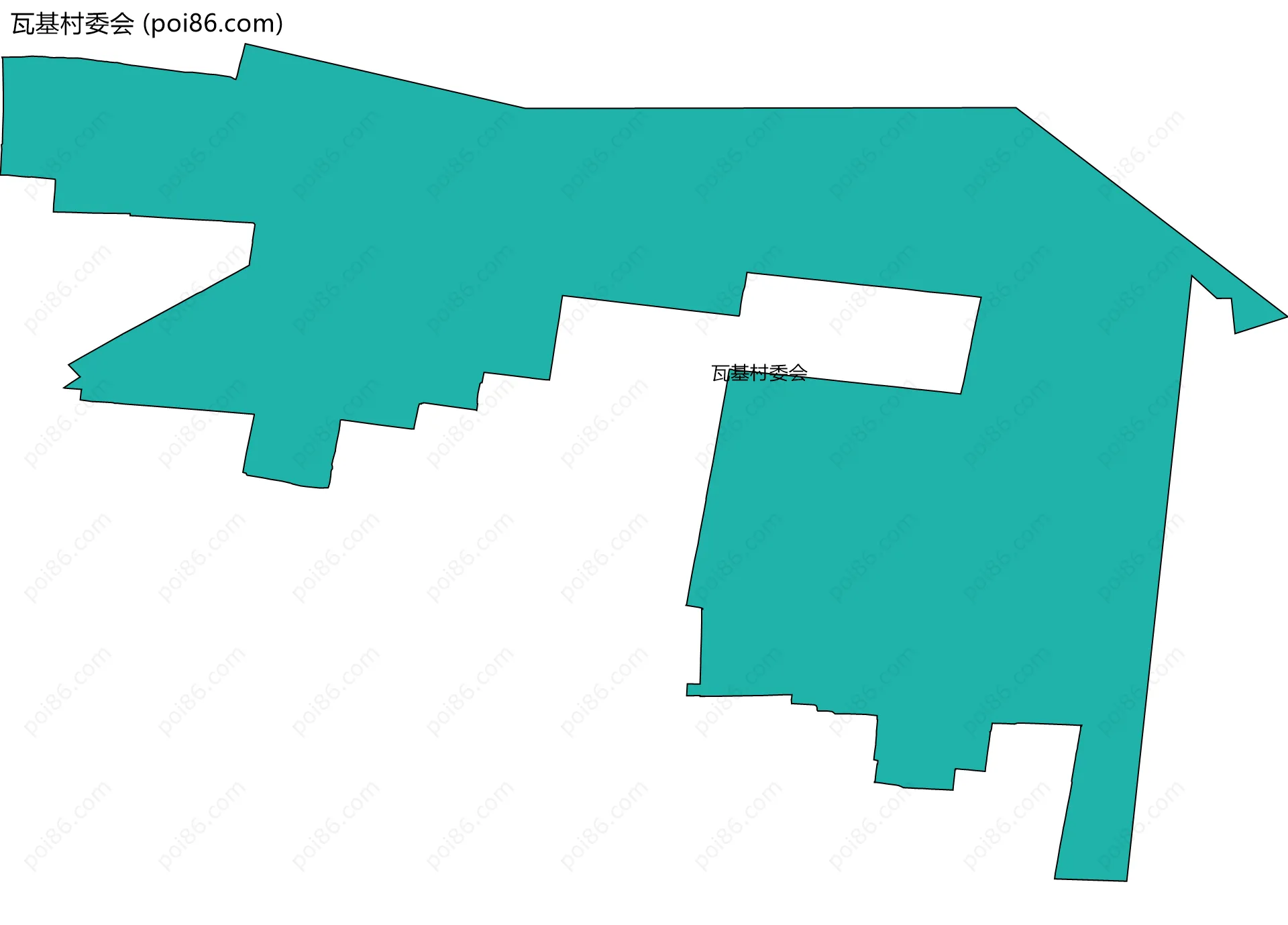 瓦基村委会边界地图