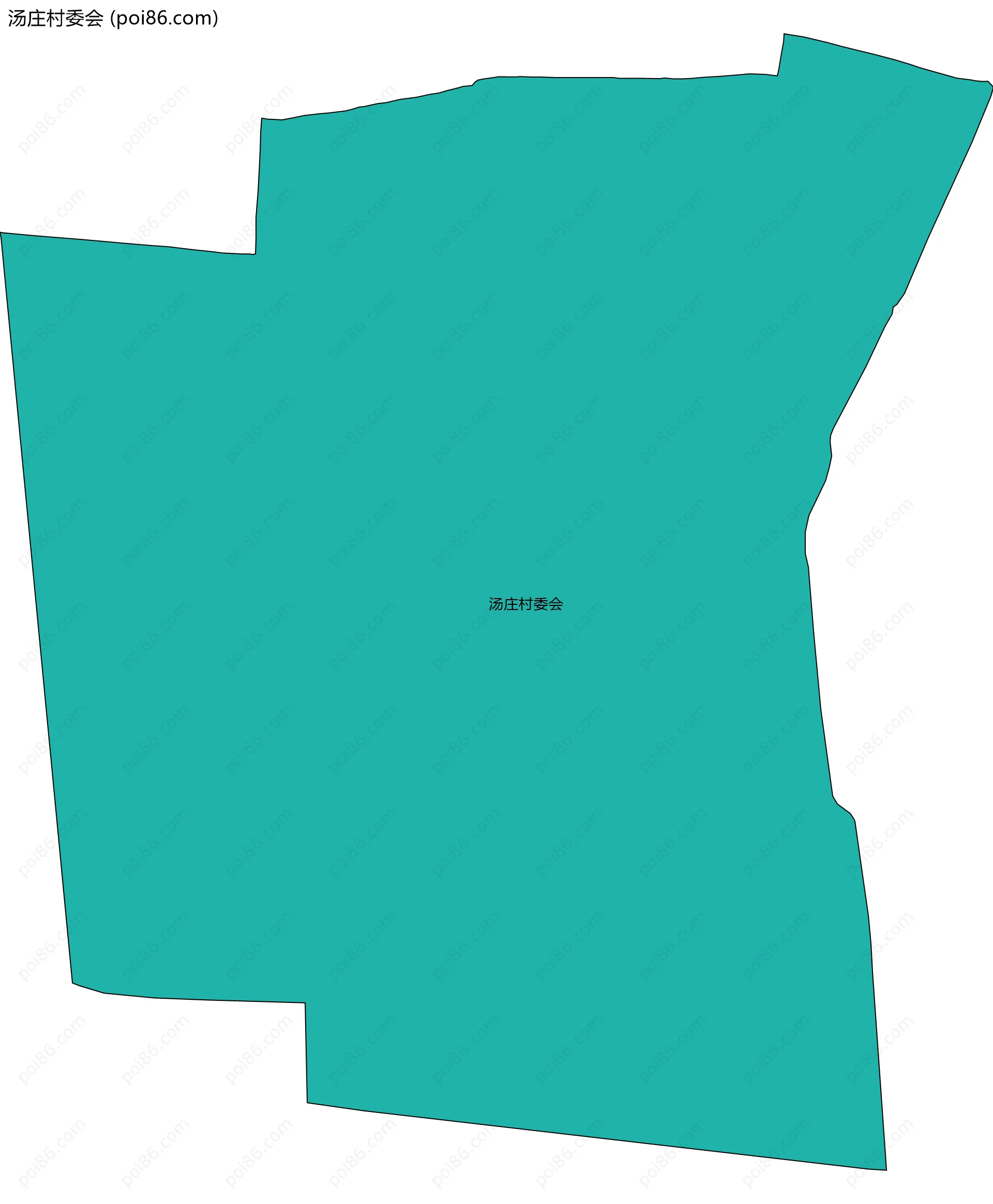 汤庄村委会边界地图