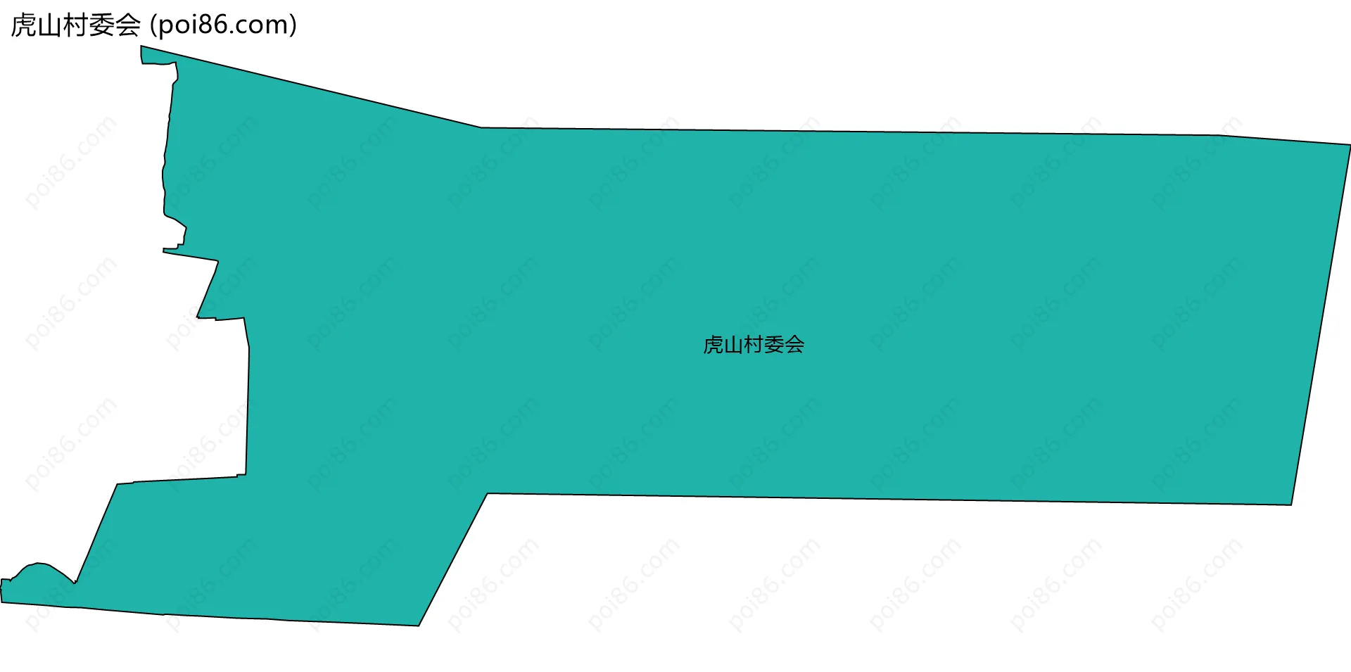 虎山村委会边界地图