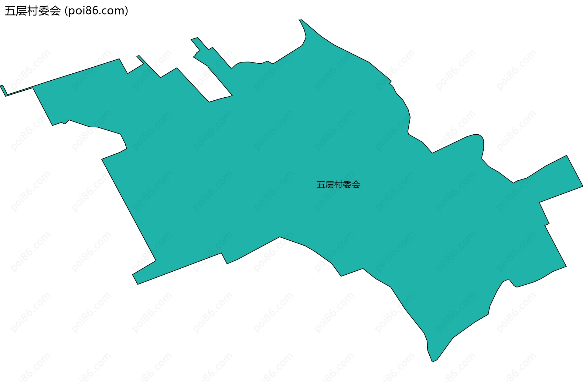 五层村委会边界地图