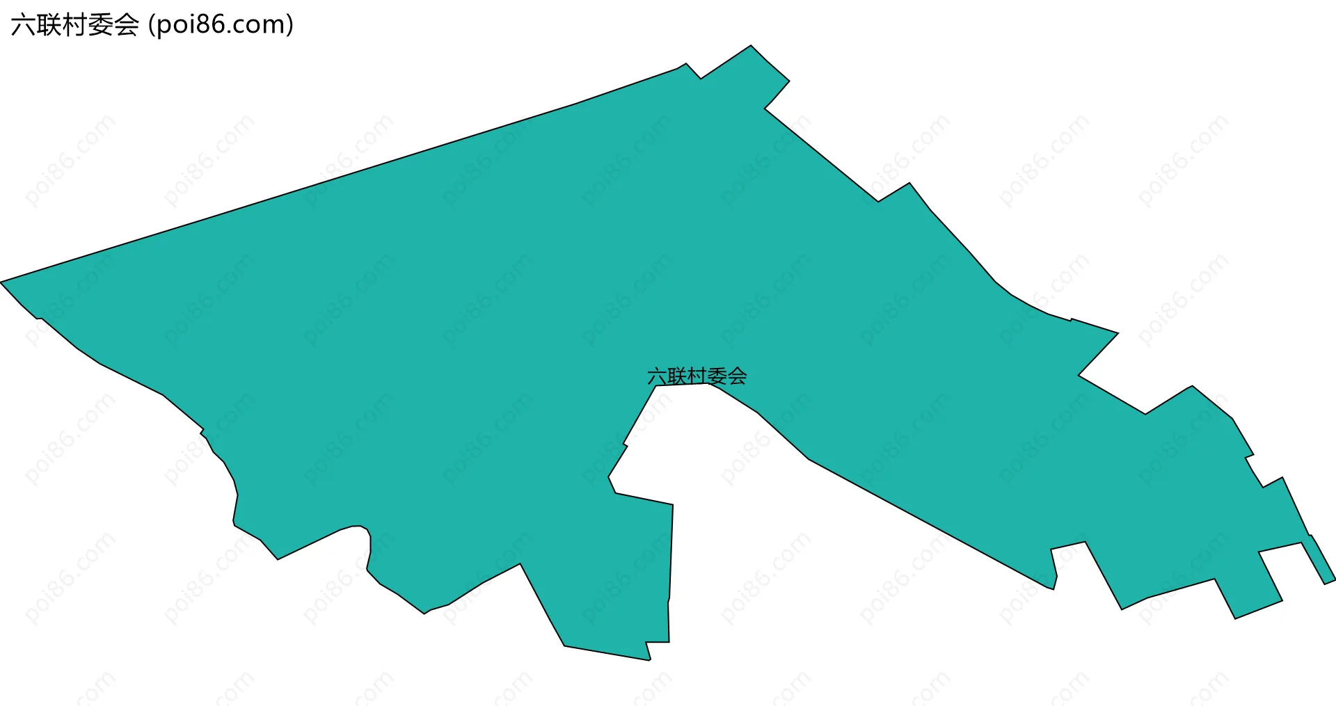 六联村委会边界地图