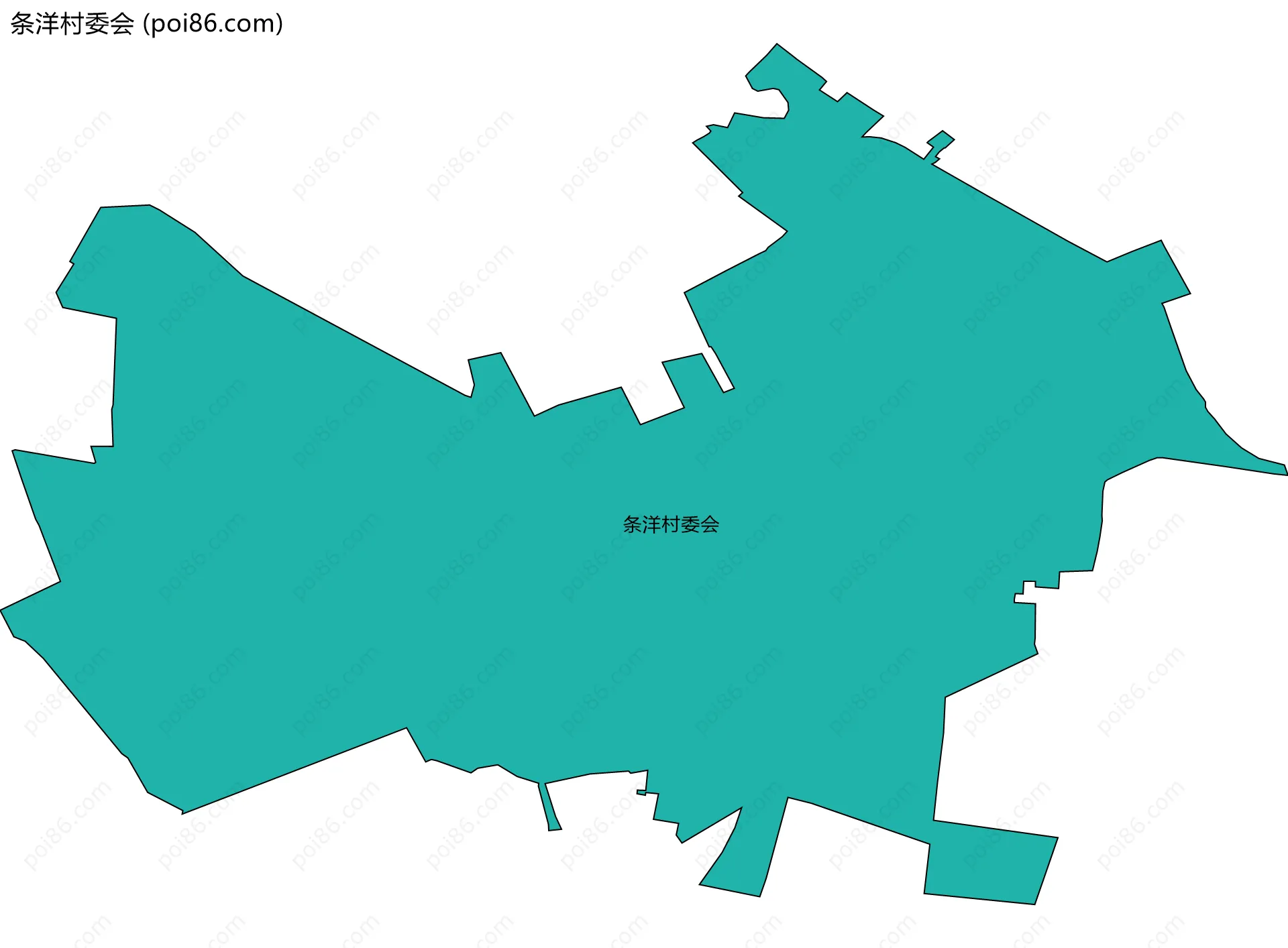 条洋村委会边界地图