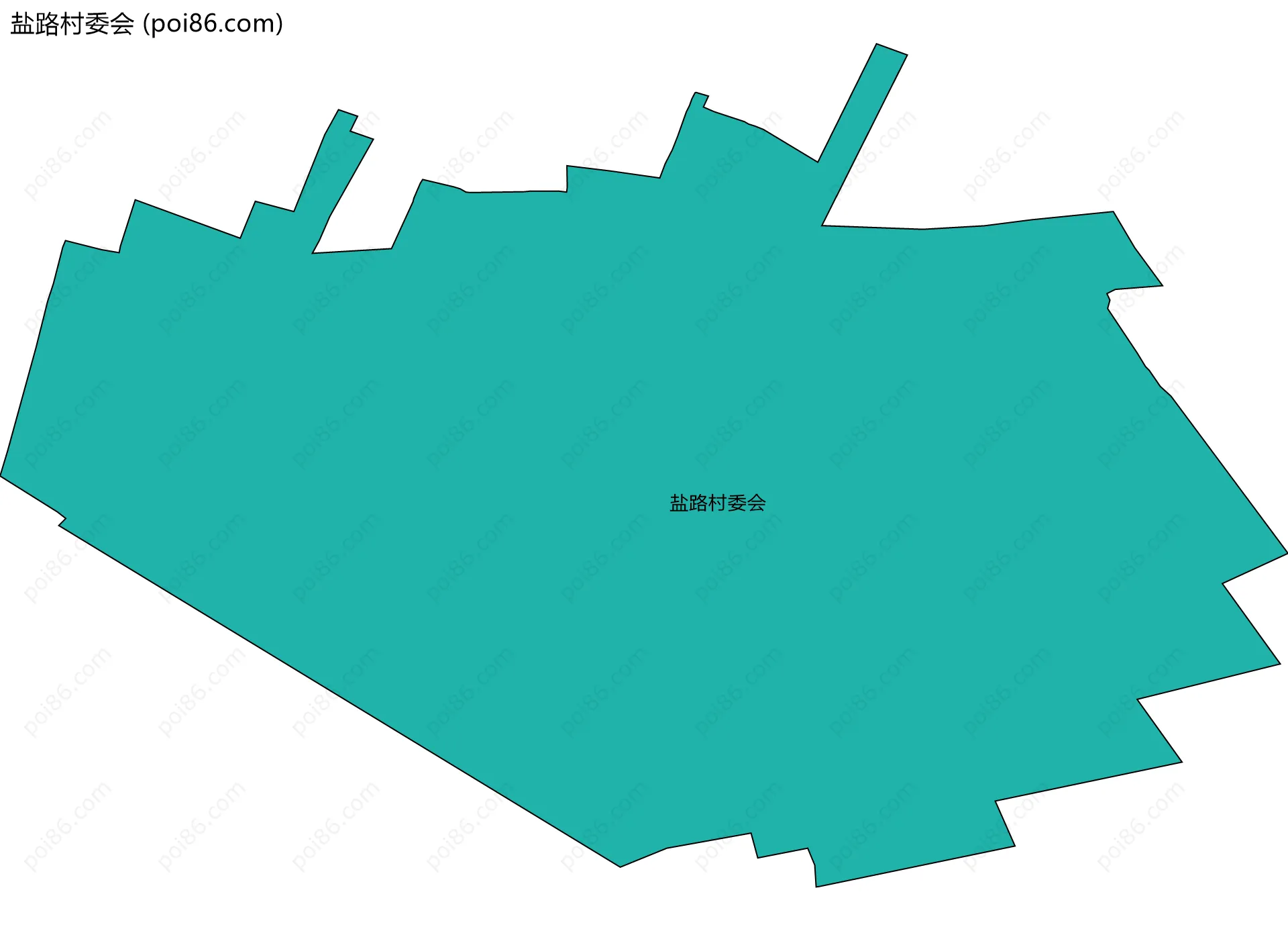 盐路村委会边界地图