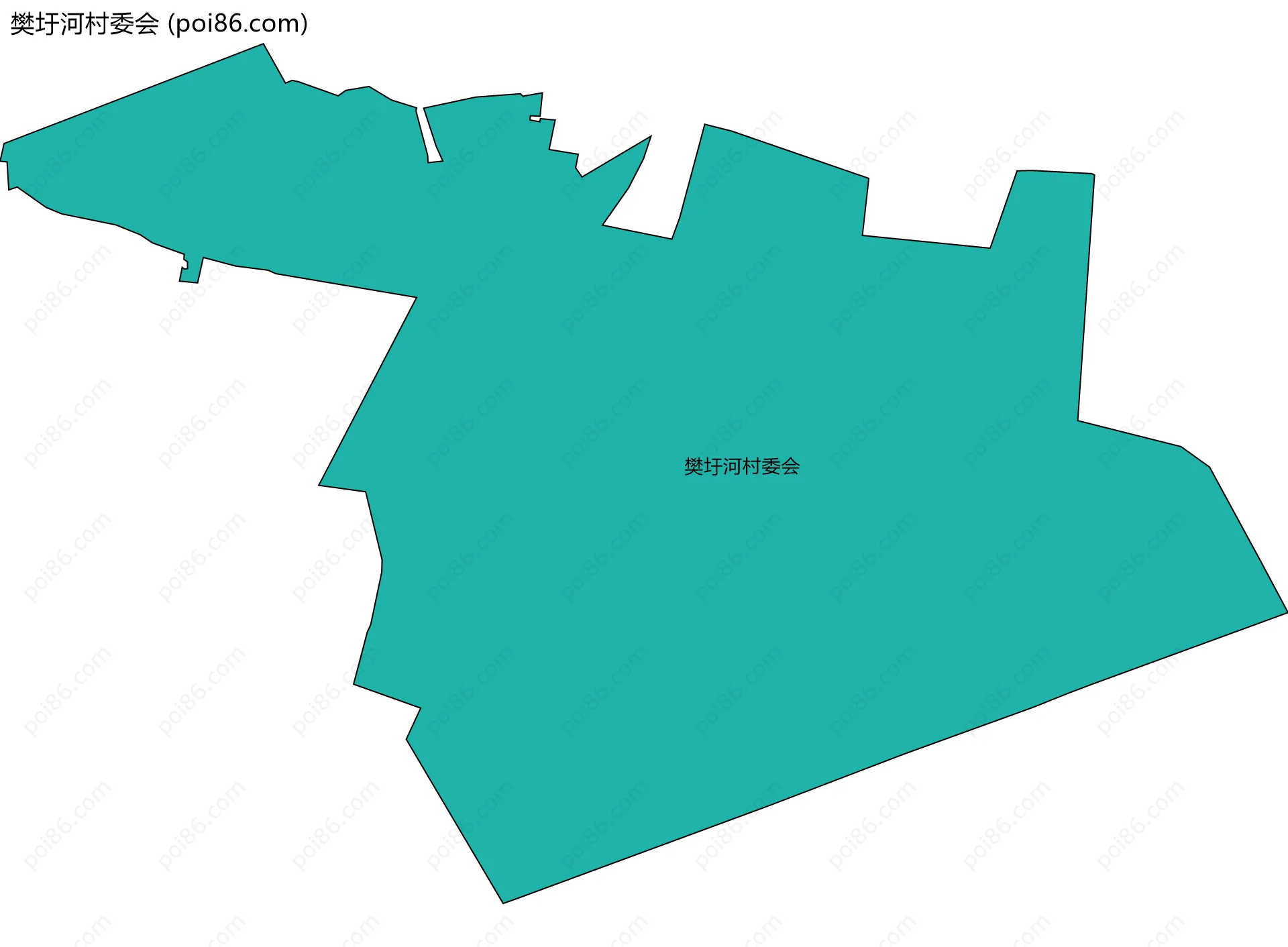 樊圩河村委会边界地图