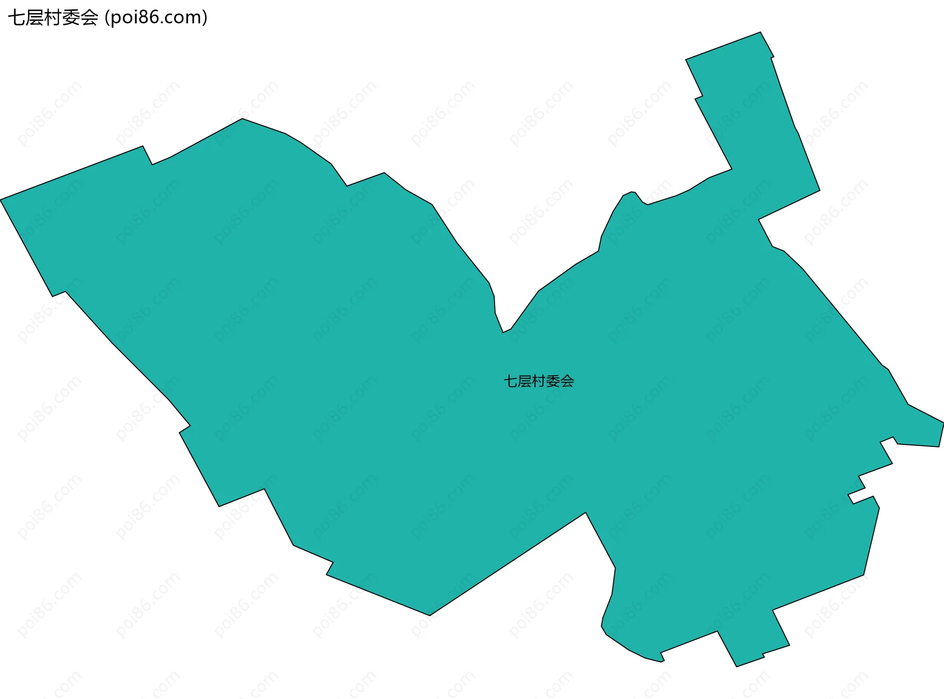 七层村委会边界地图