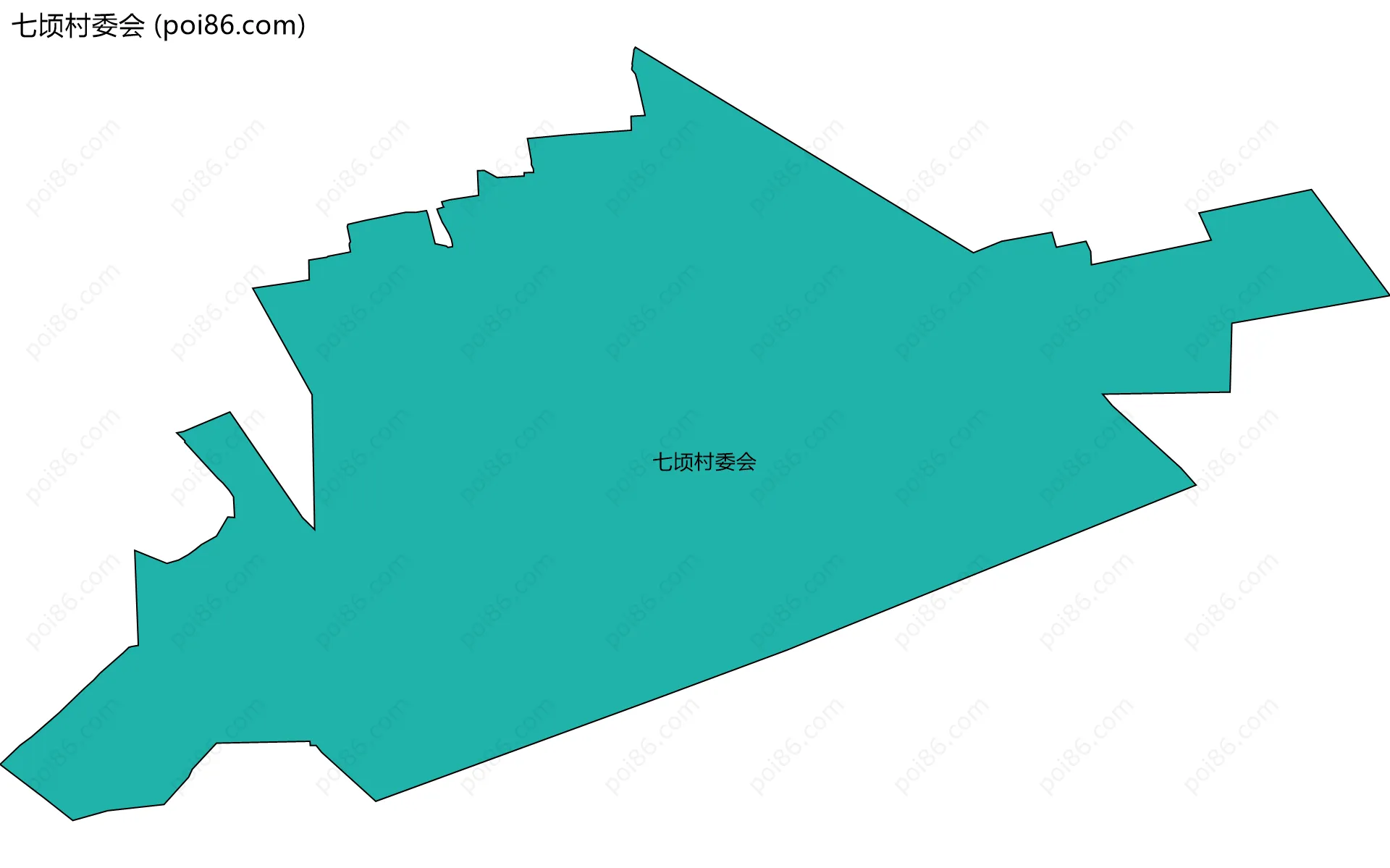 七顷村委会边界地图