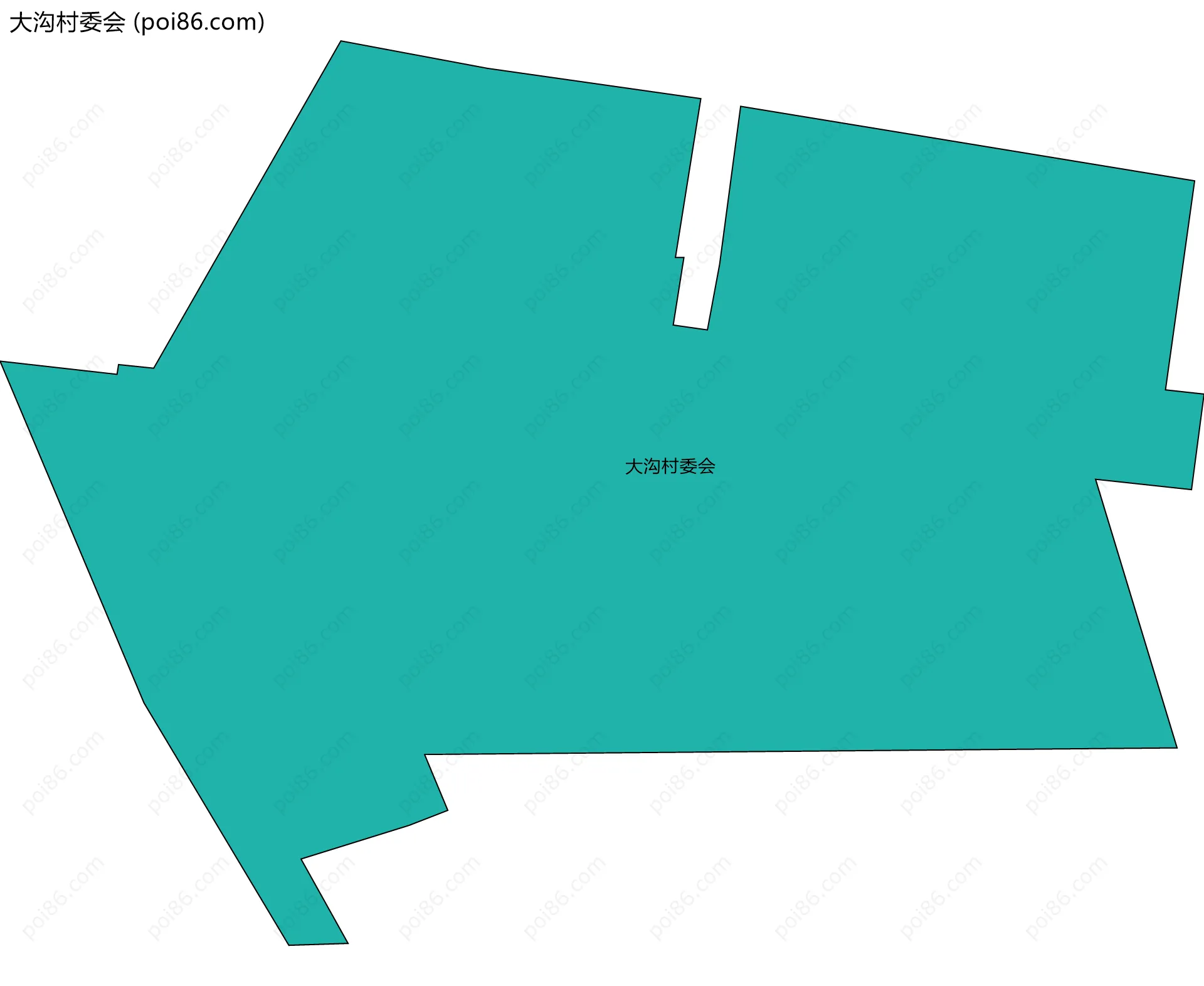 大沟村委会边界地图