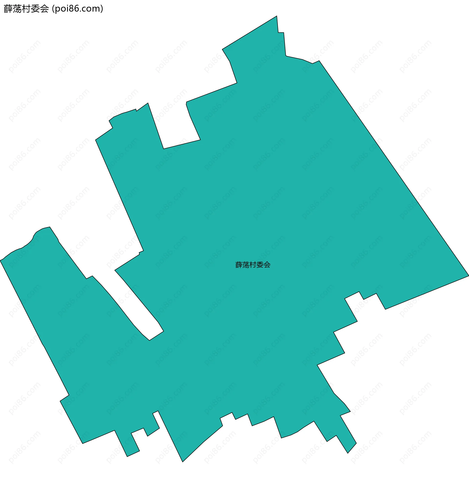 薛荡村委会边界地图