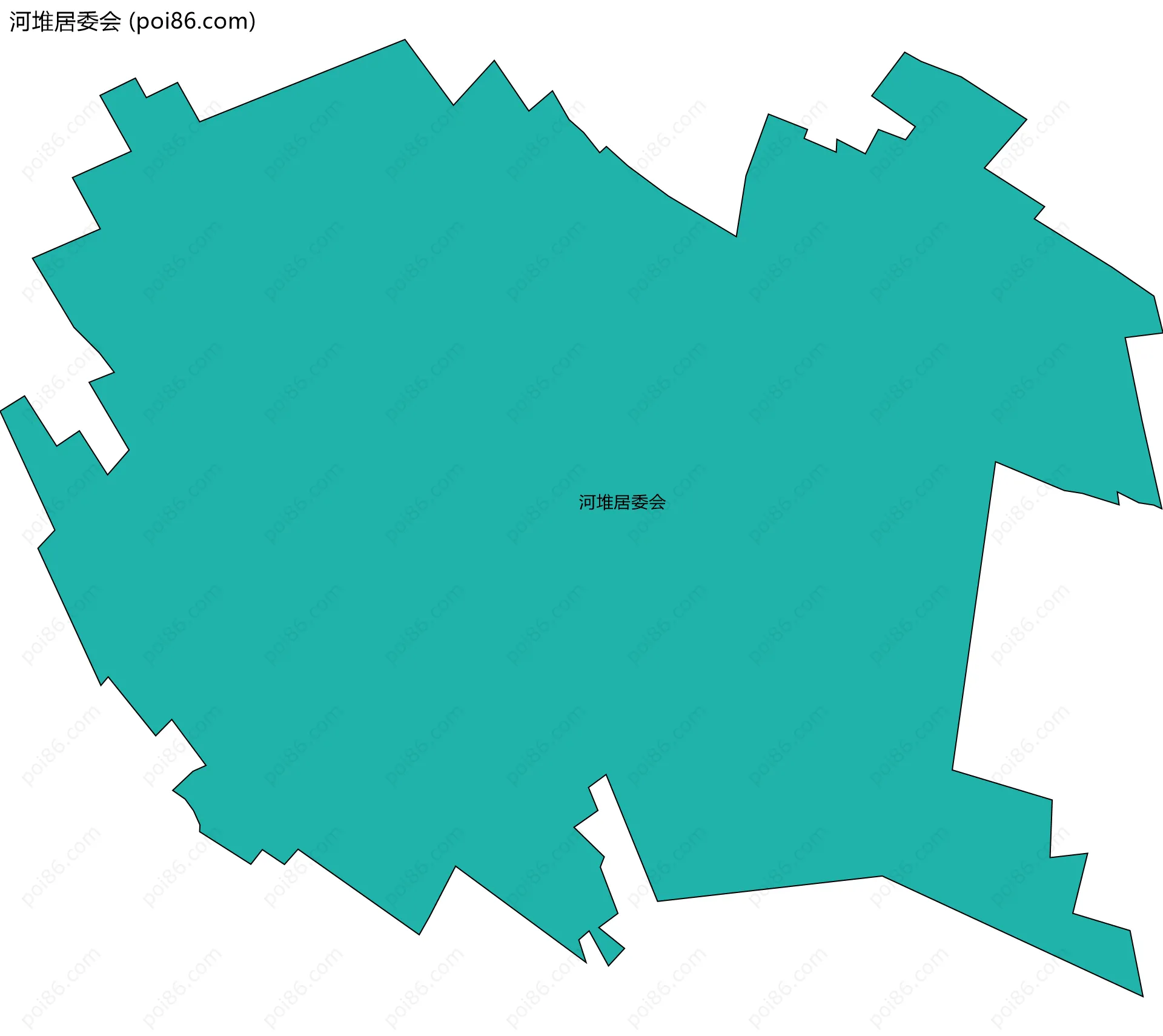 河堆居委会边界地图