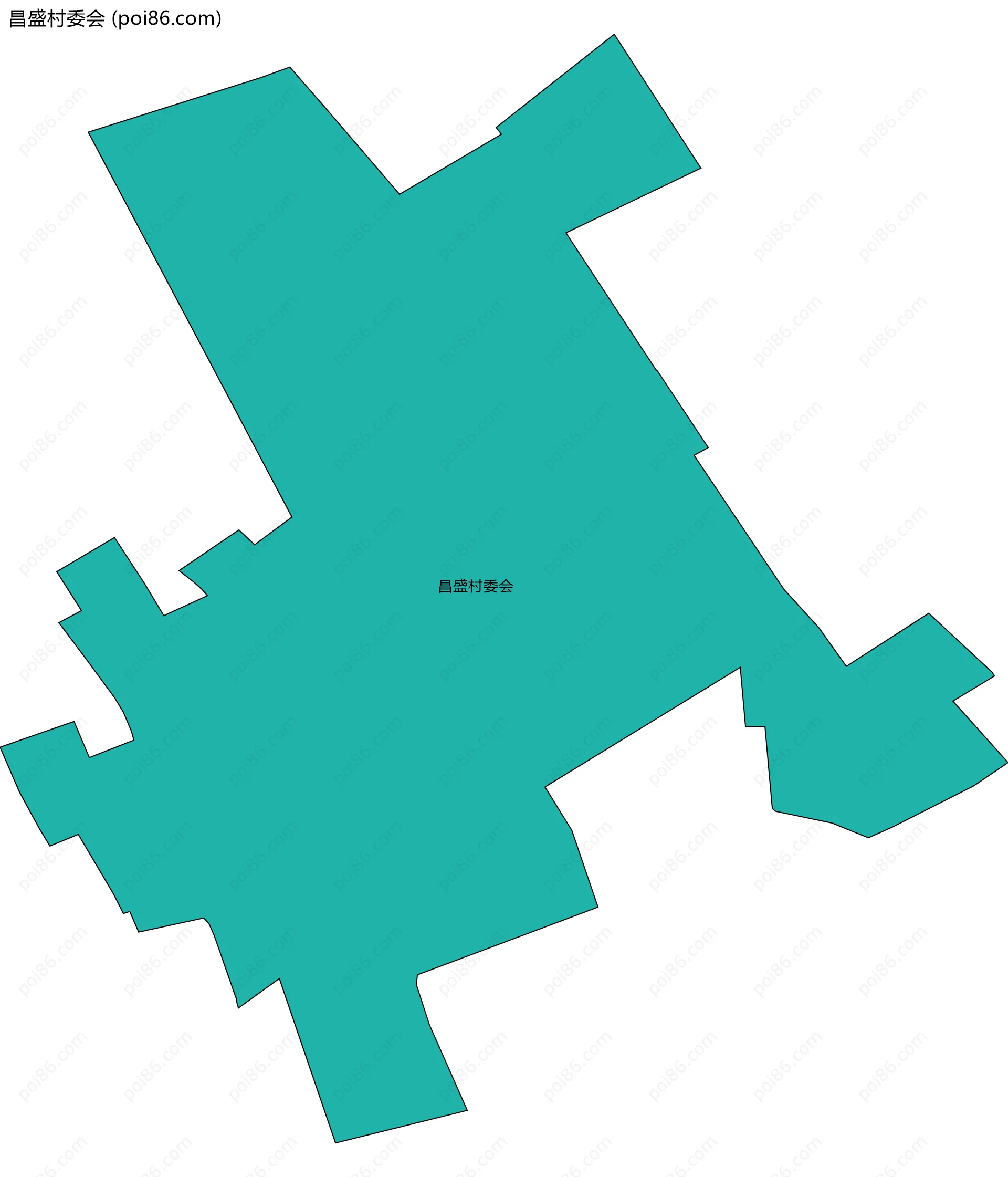 昌盛村委会边界地图