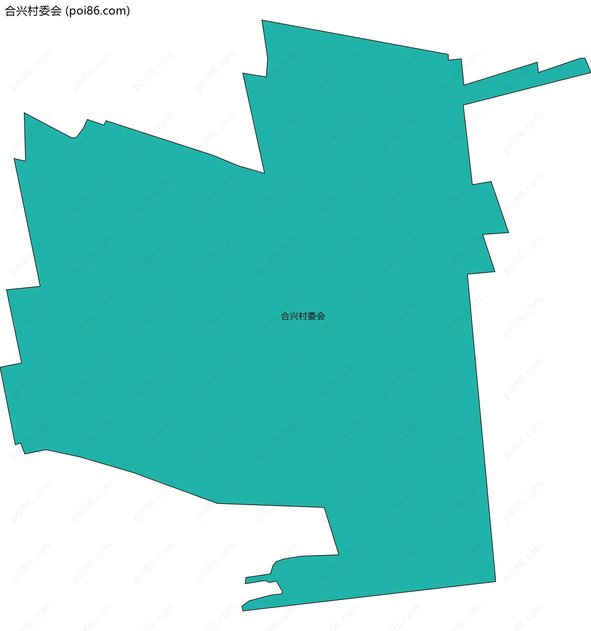 合兴村委会边界地图