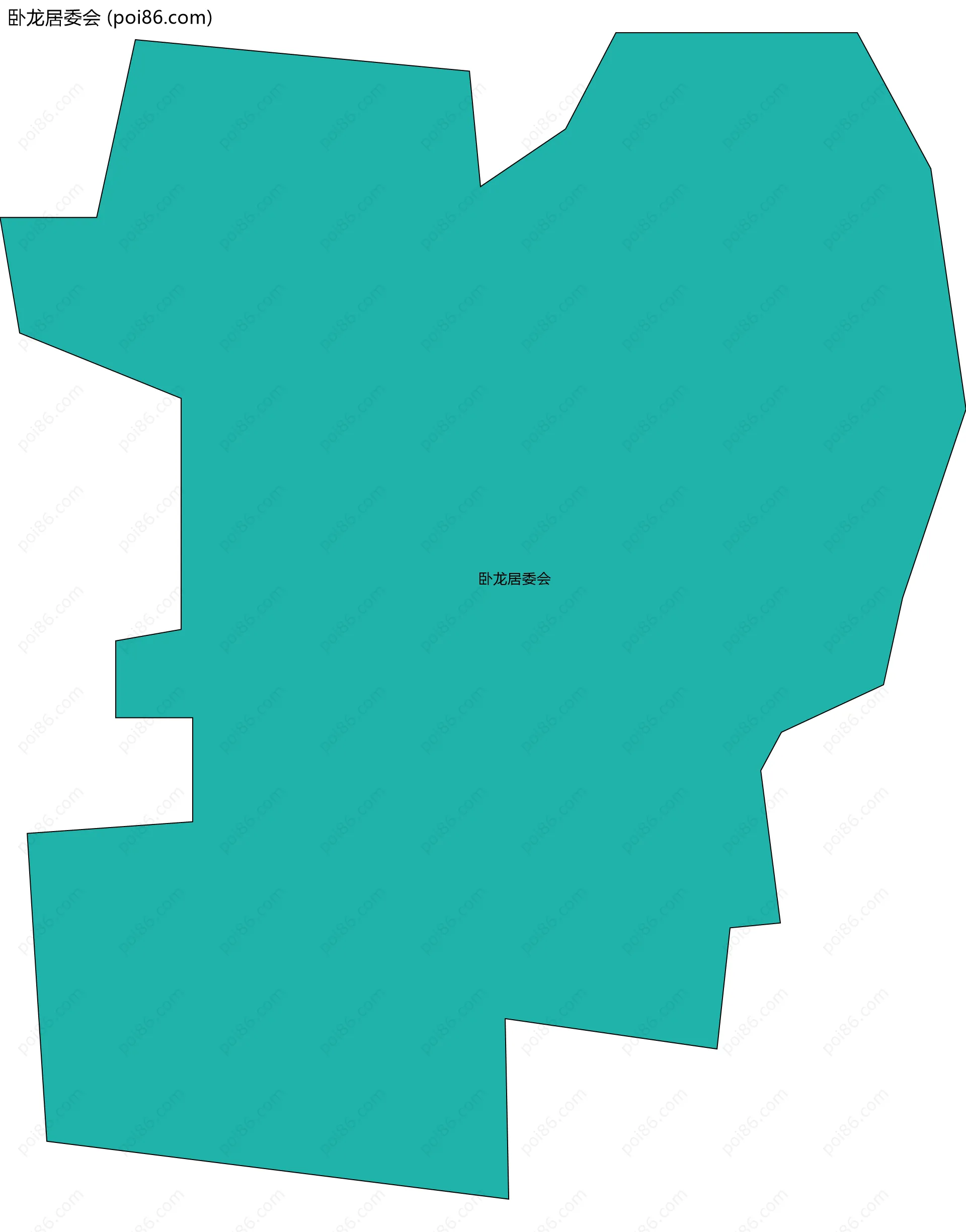 卧龙居委会边界地图