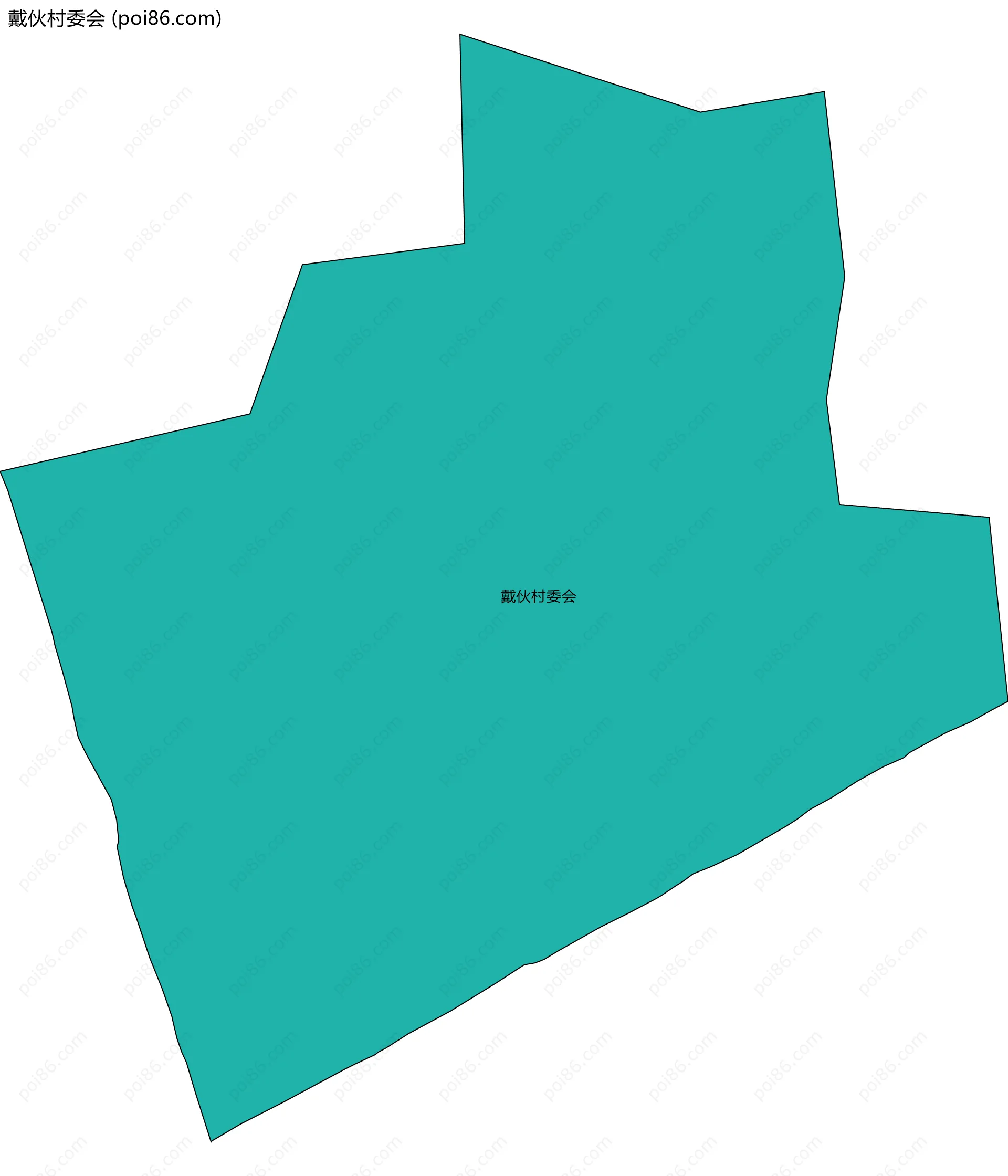 戴伙村委会边界地图