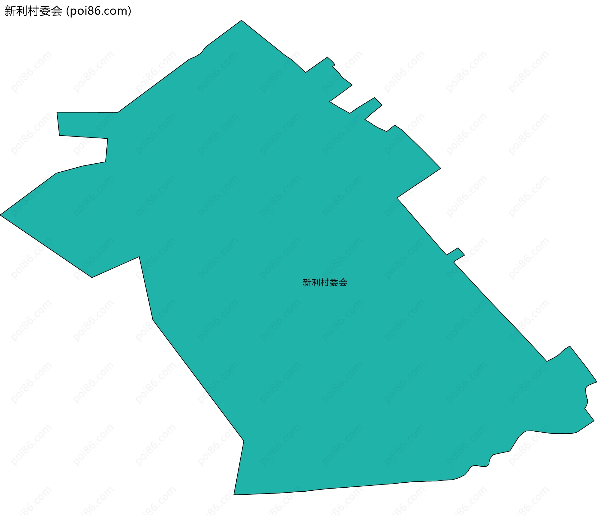 新利村委会边界地图