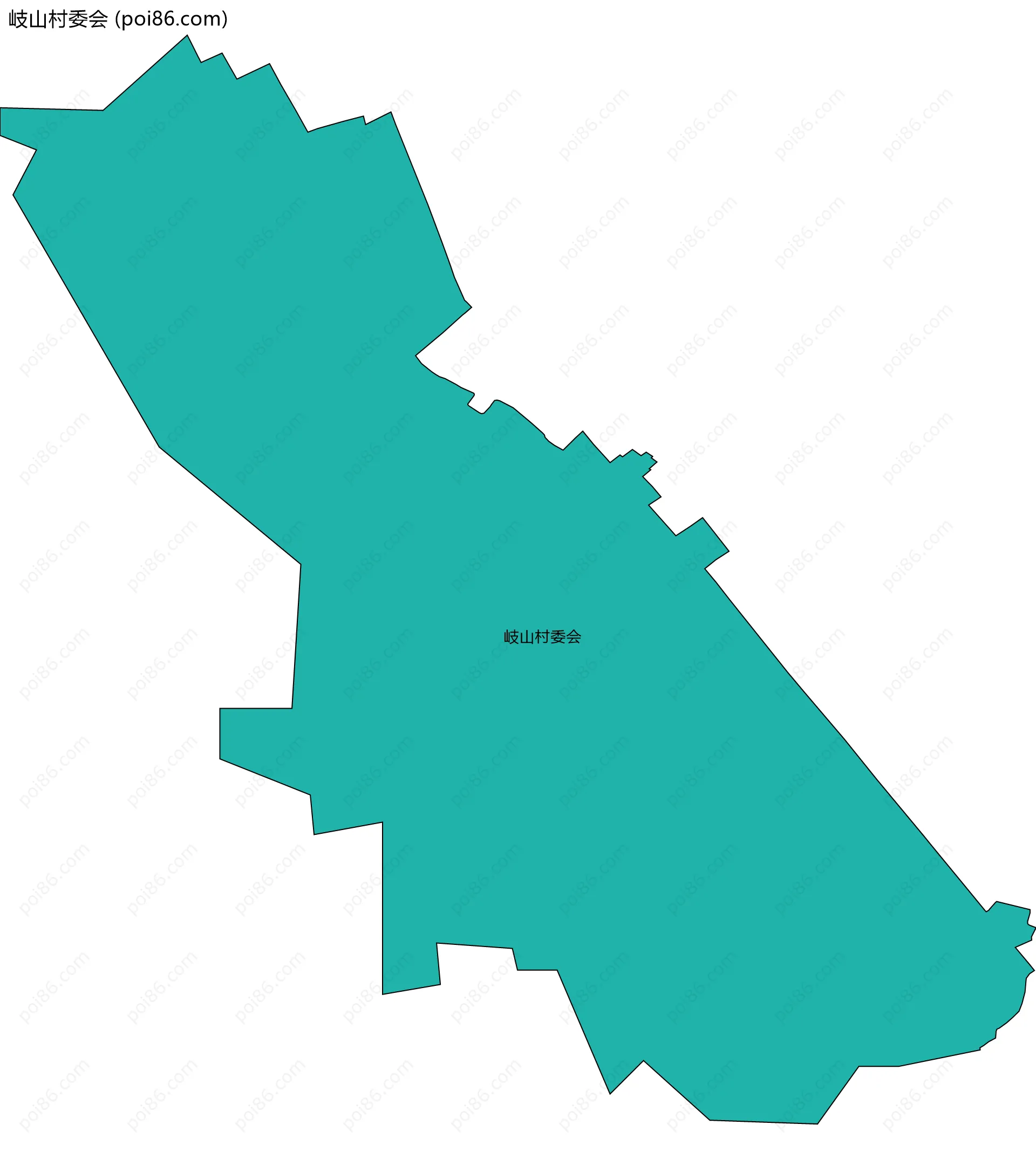 岐山村委会边界地图