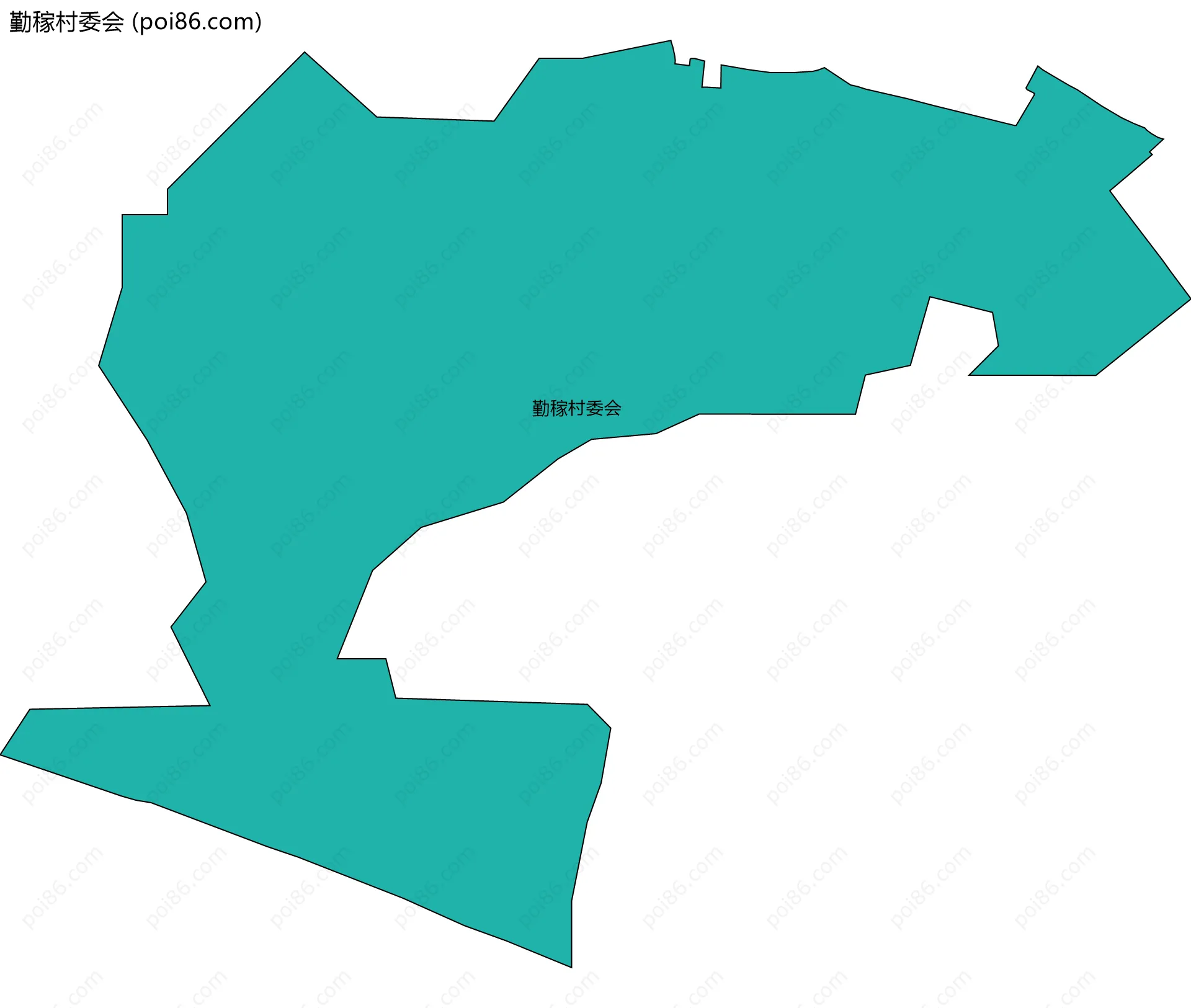 勤稼村委会边界地图