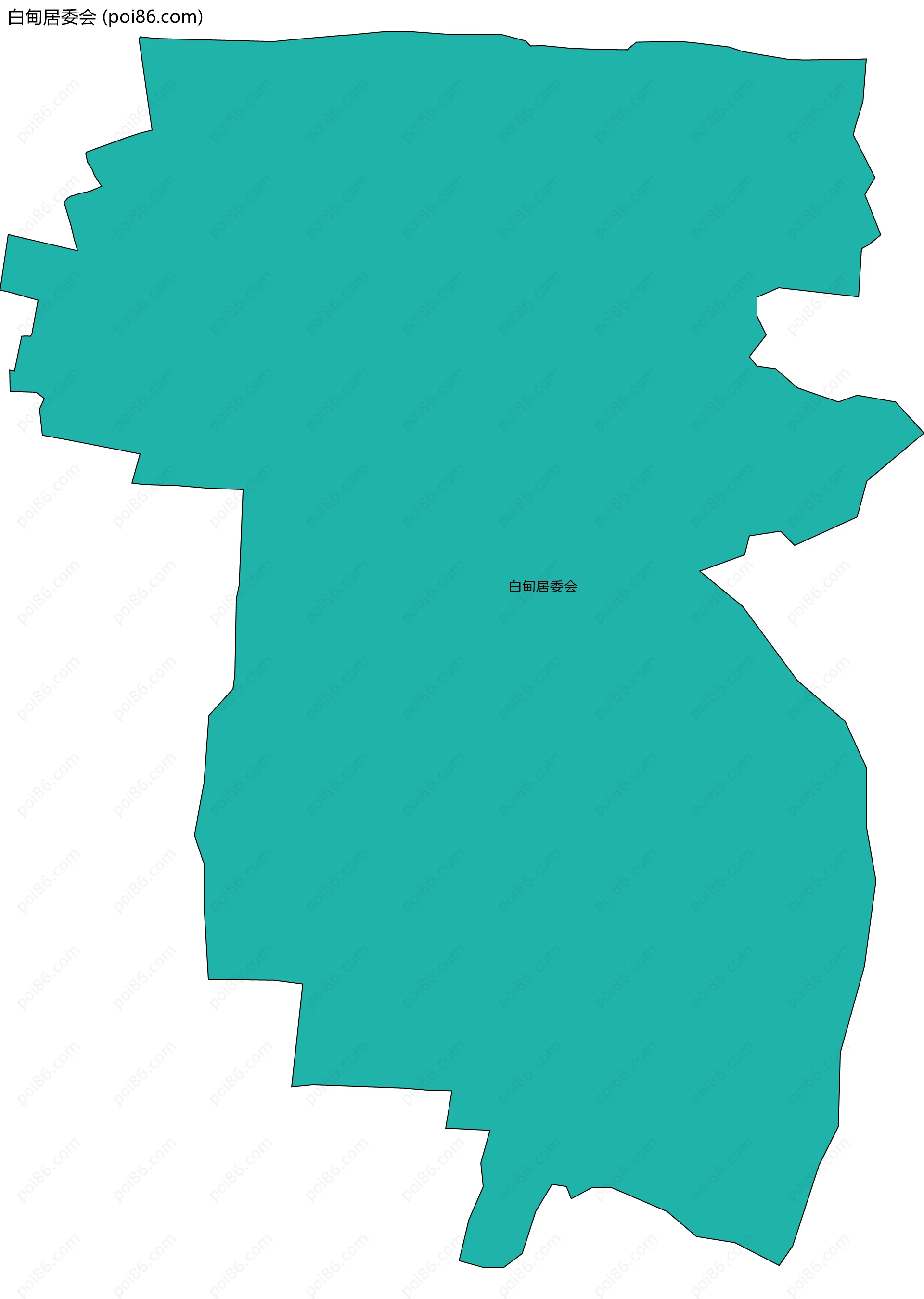 白甸居委会边界地图