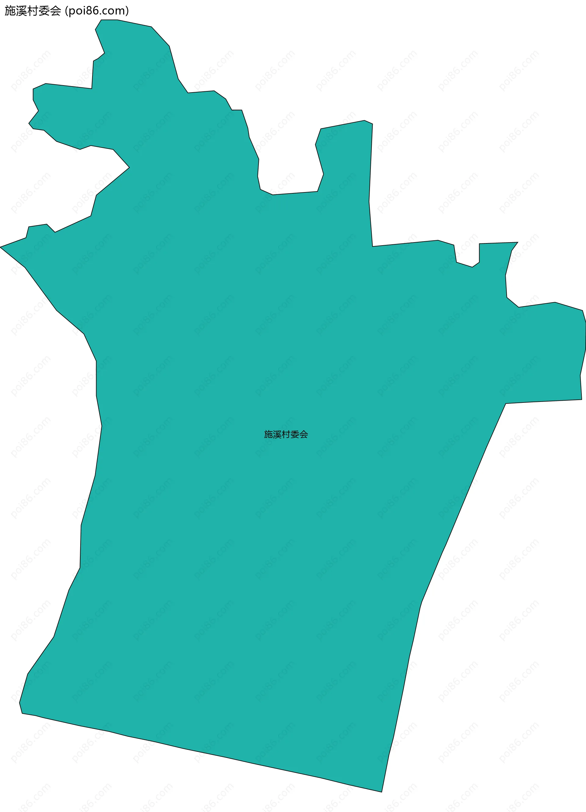 施溪村委会边界地图