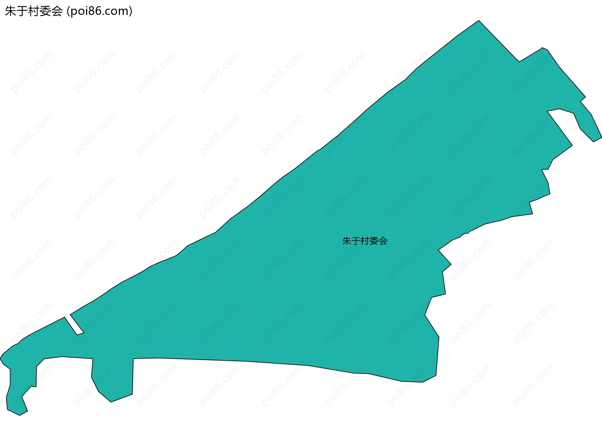 朱于村委会边界地图