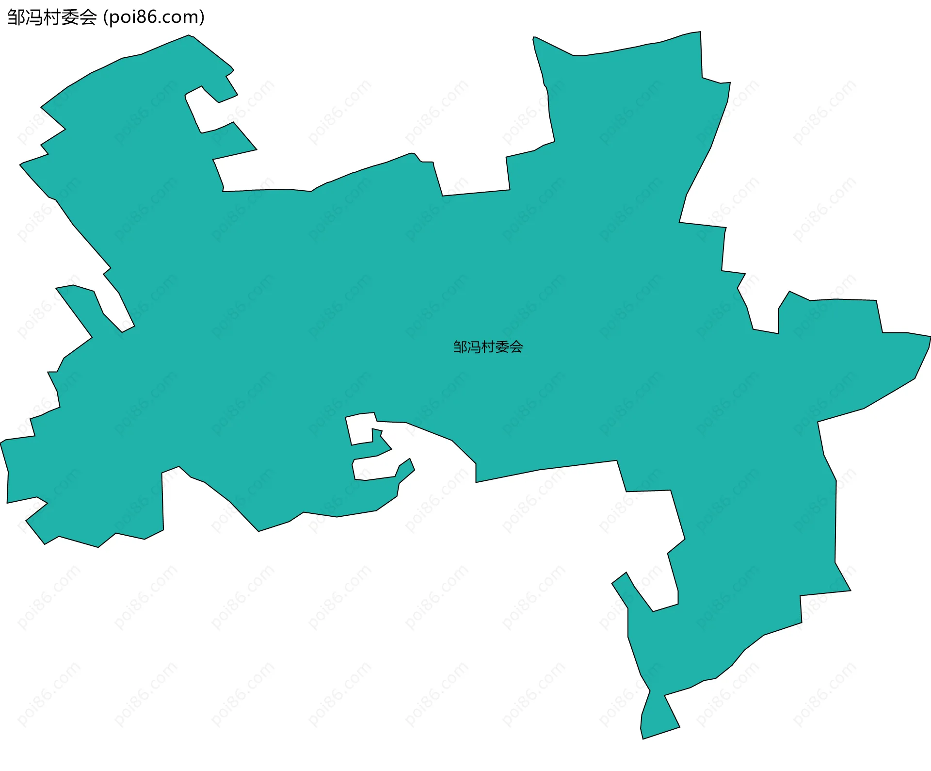邹冯村委会边界地图