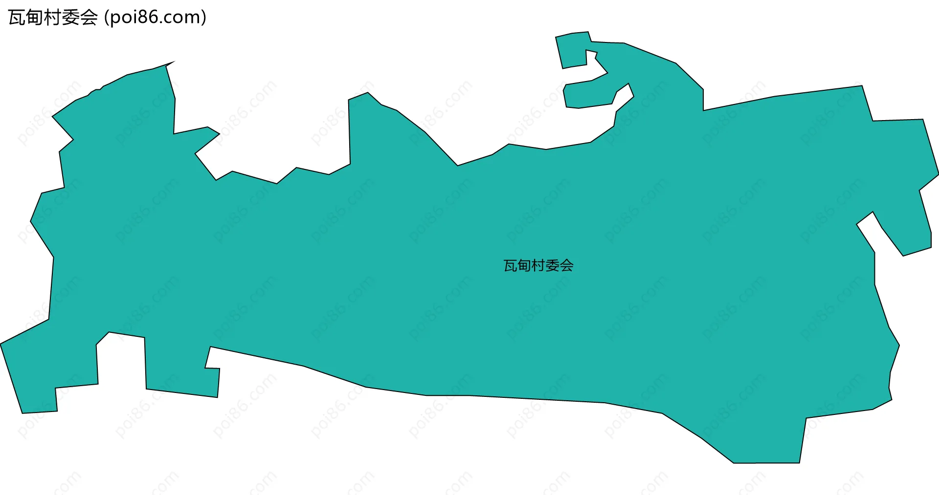 瓦甸村委会边界地图