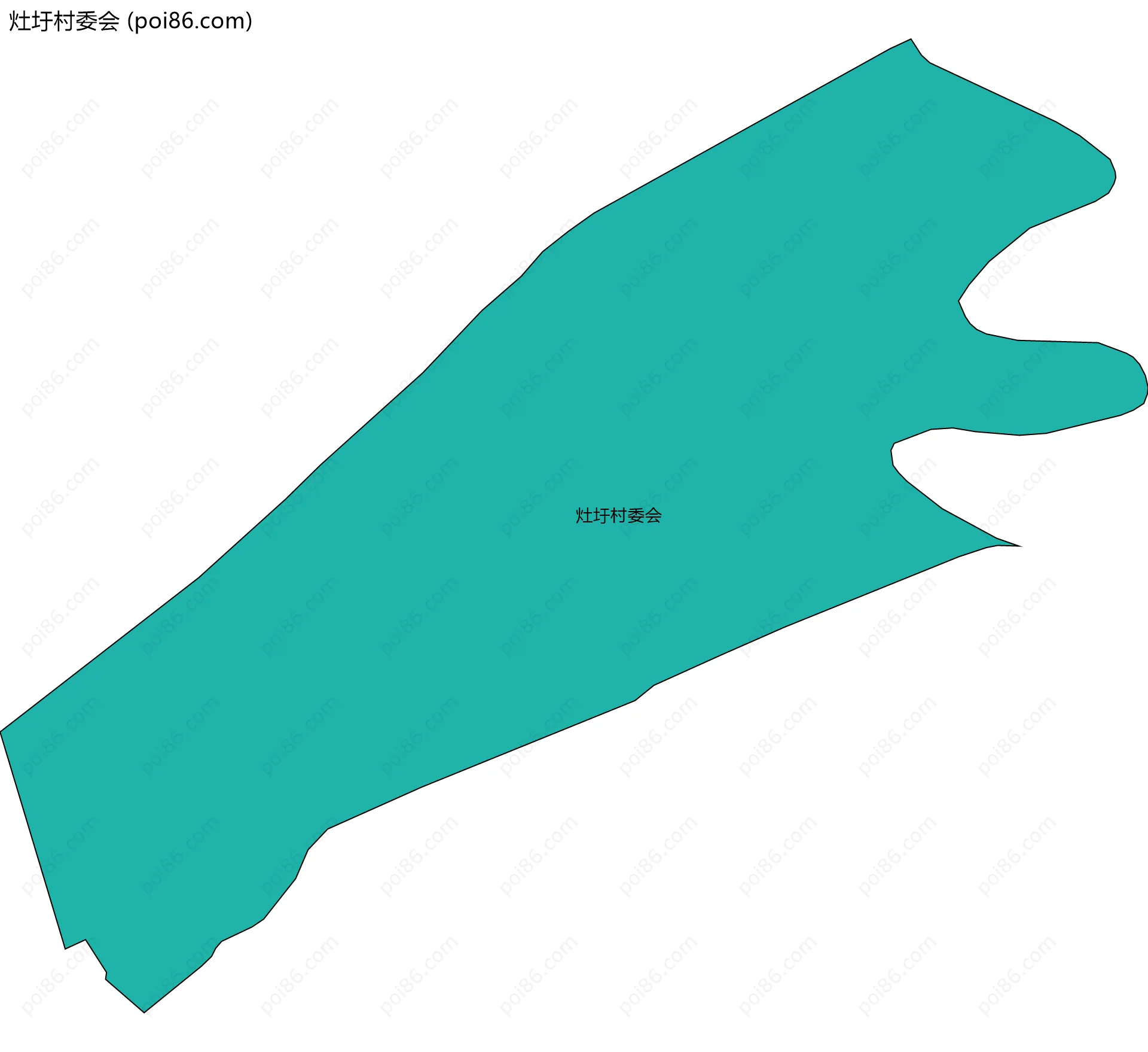 灶圩村委会边界地图
