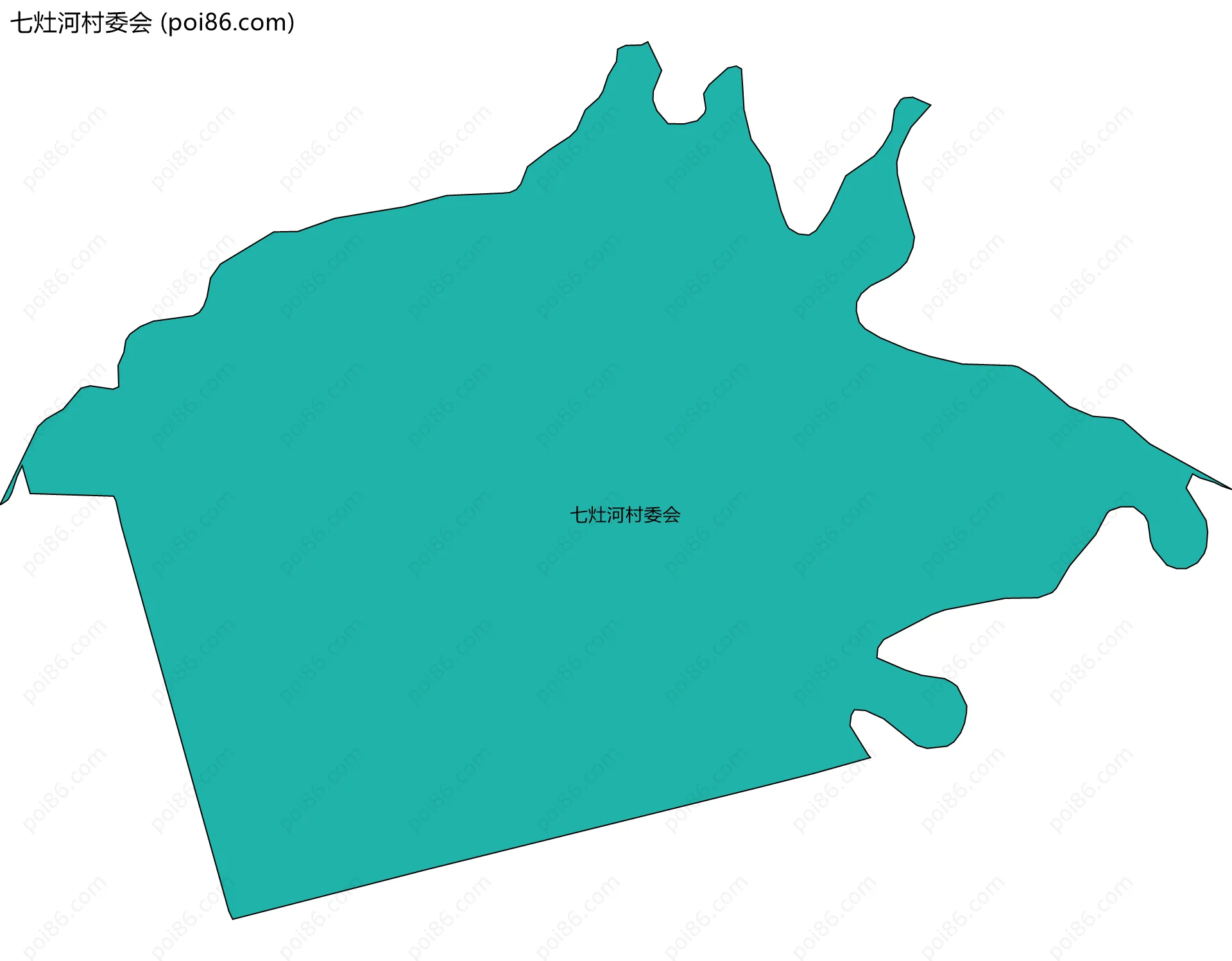 七灶河村委会边界地图
