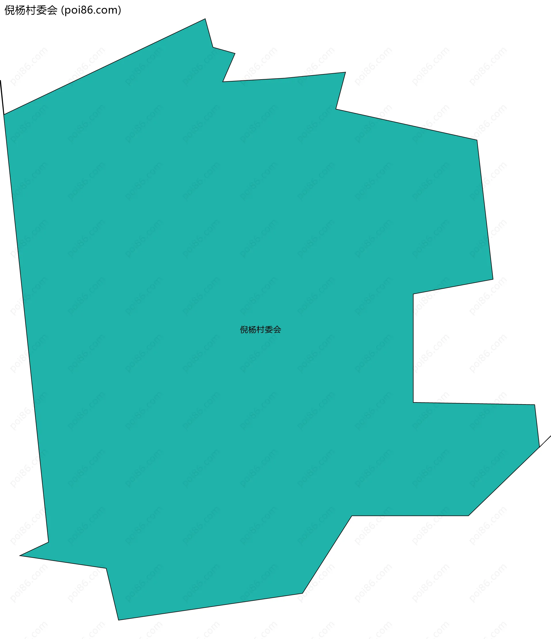 倪杨村委会边界地图