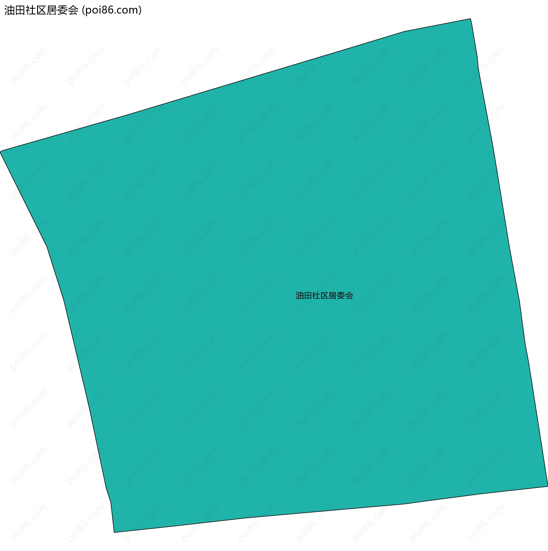 油田社区居委会边界地图