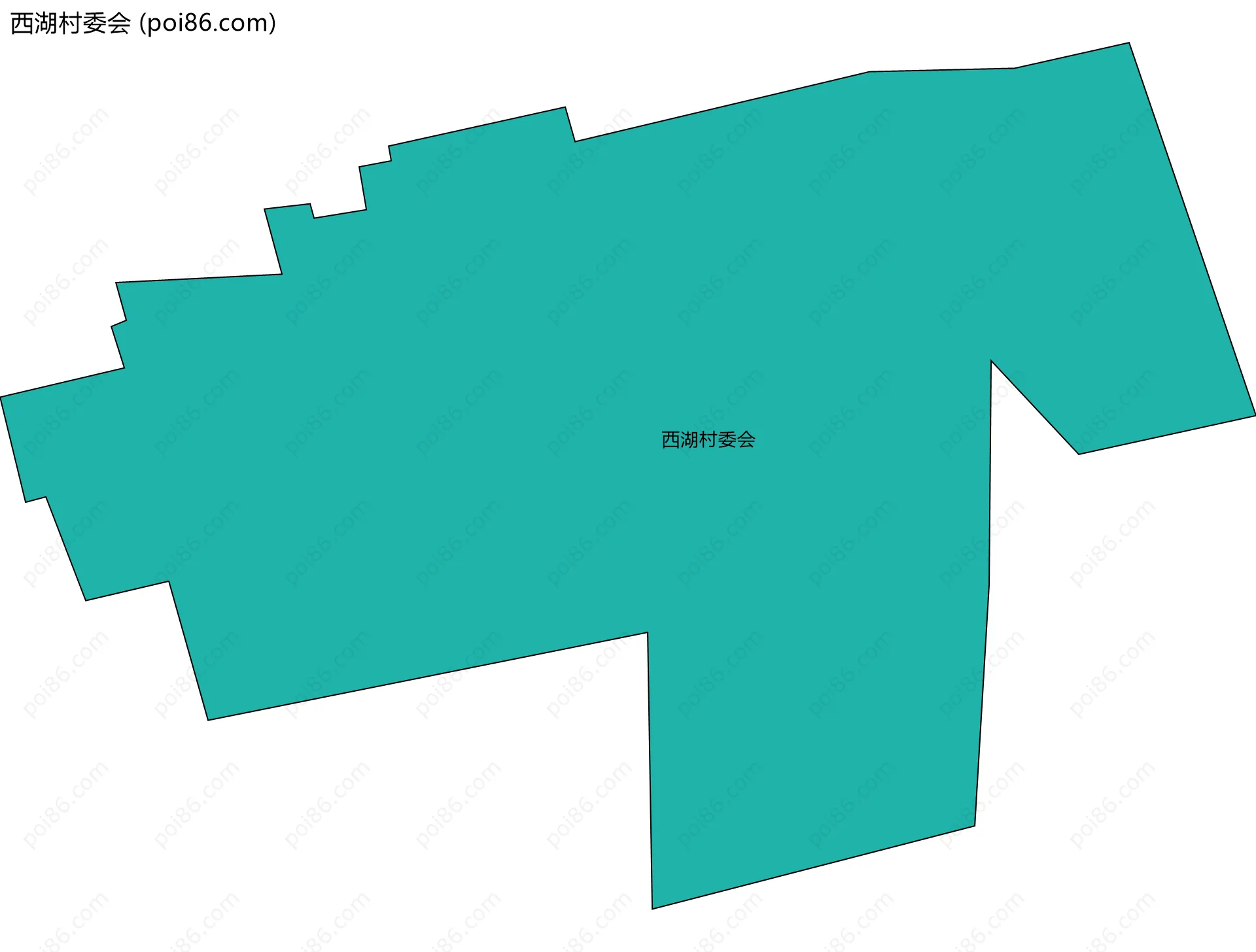西湖村委会边界地图