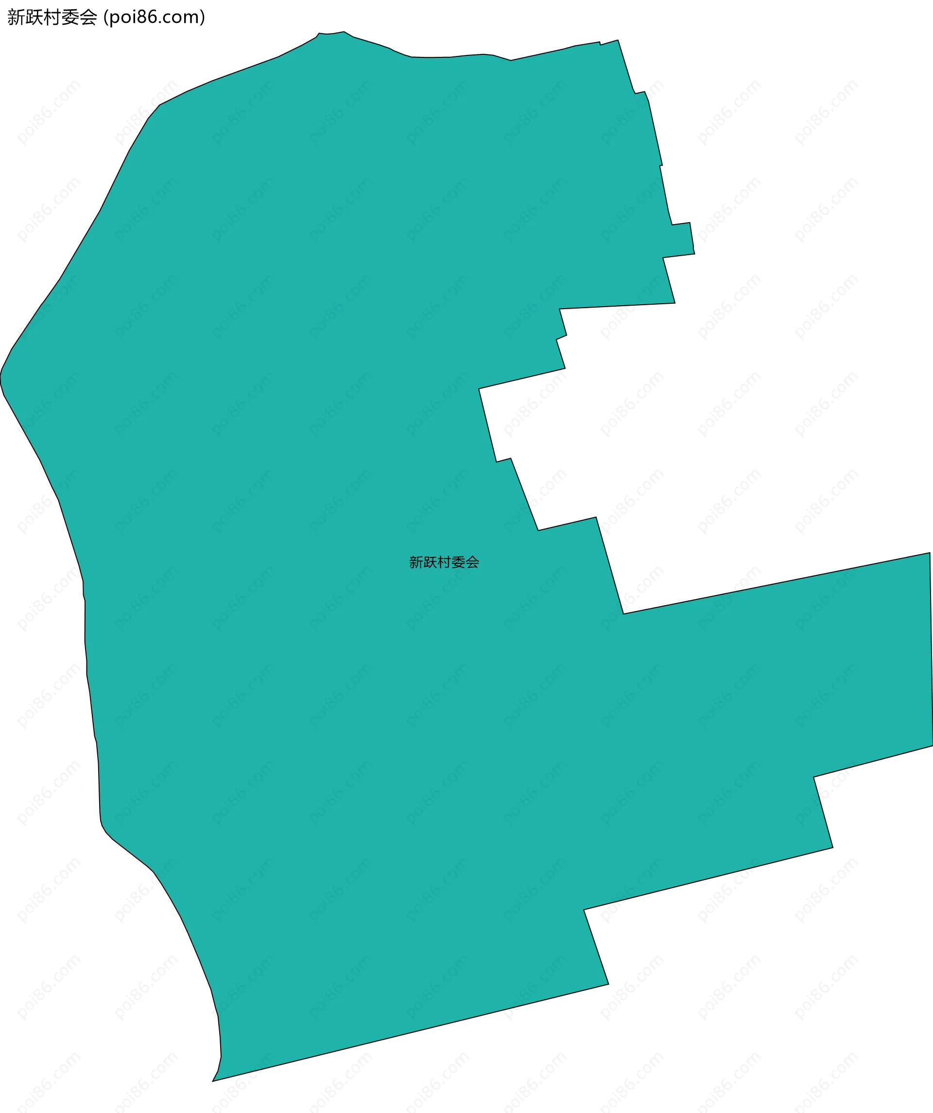 新跃村委会边界地图