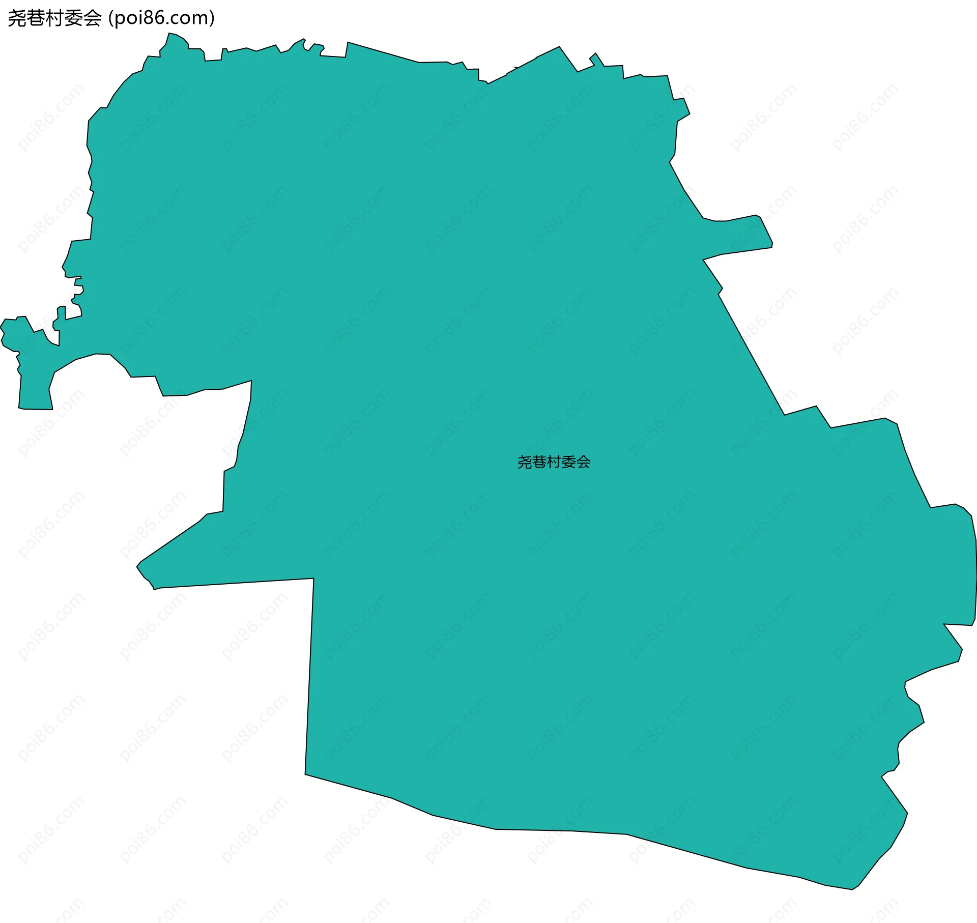 尧巷村委会边界地图