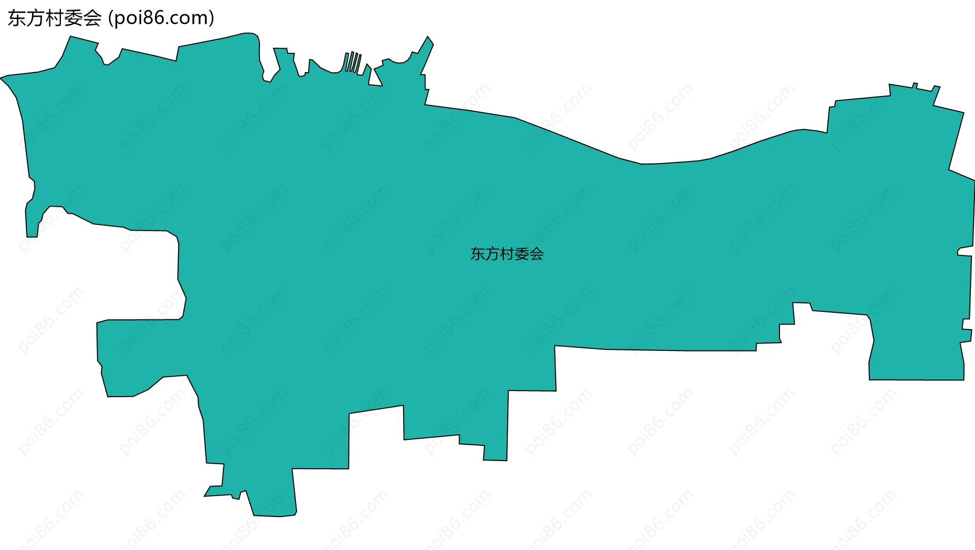 东方村委会边界地图