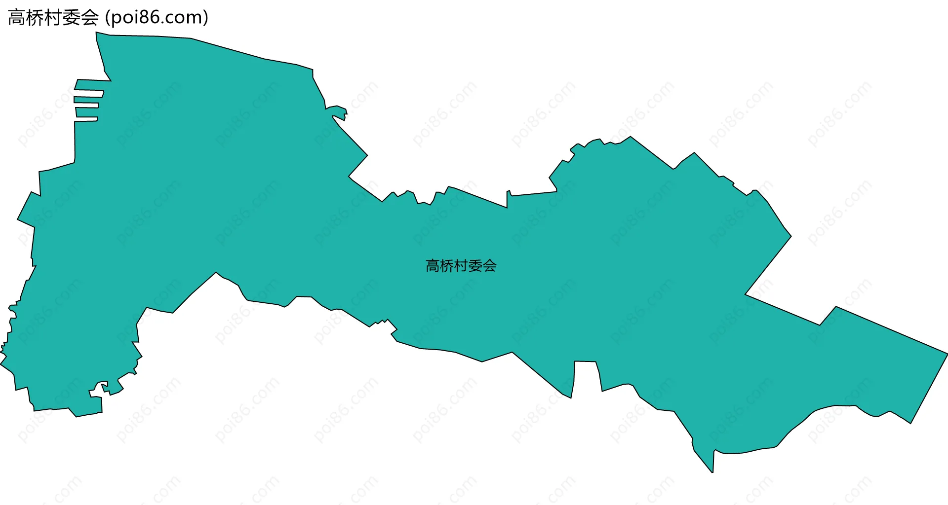 高桥村委会边界地图