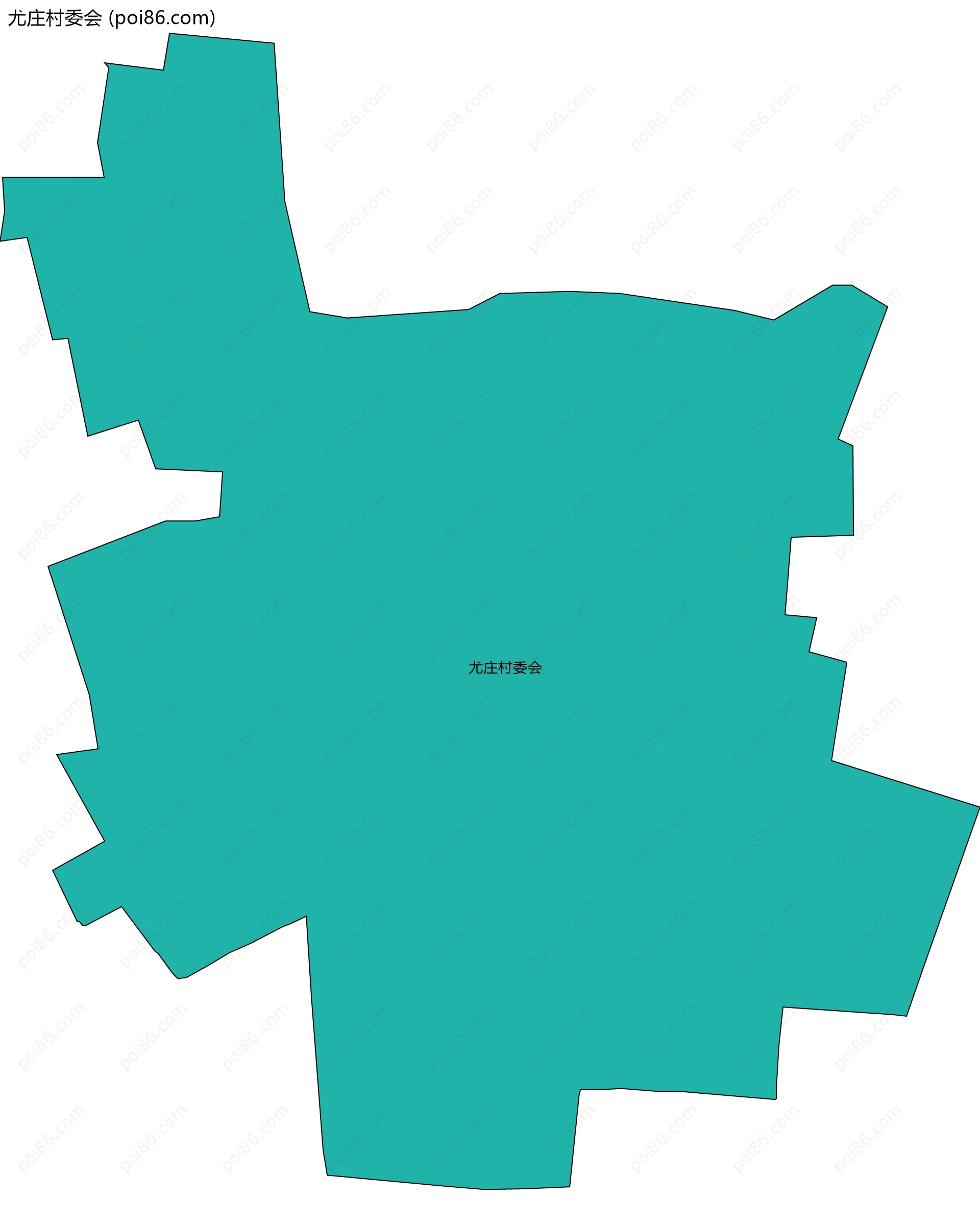 尤庄村委会边界地图