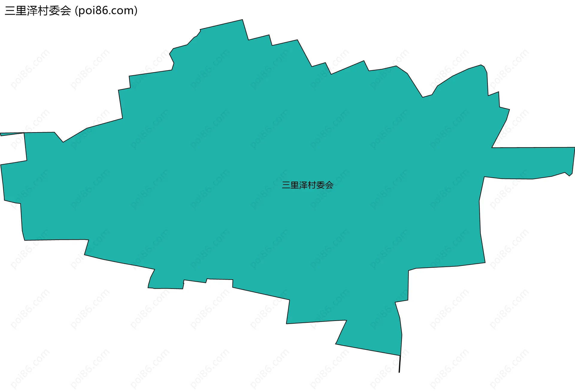 三里泽村委会边界地图