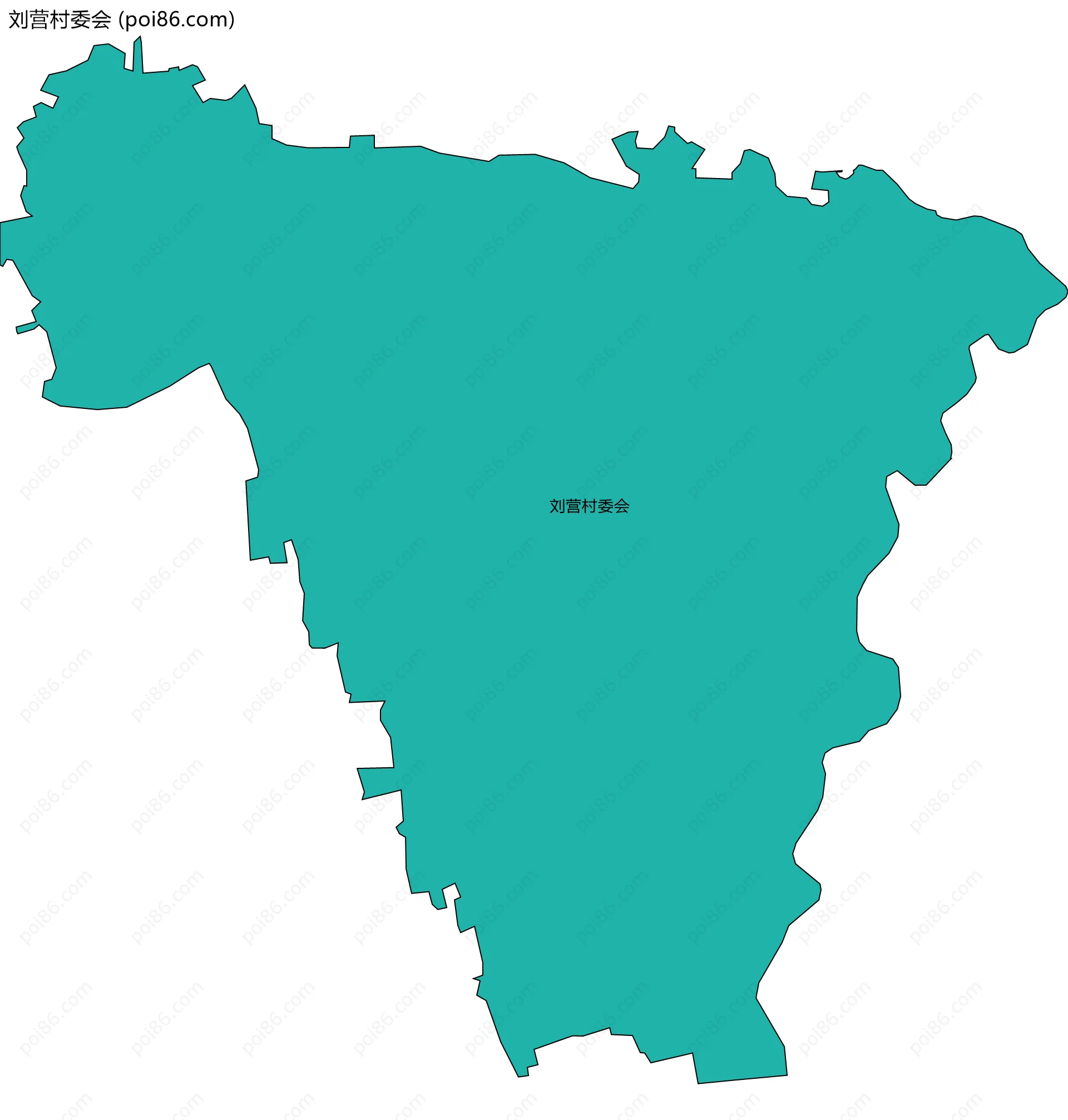 刘营村委会边界地图