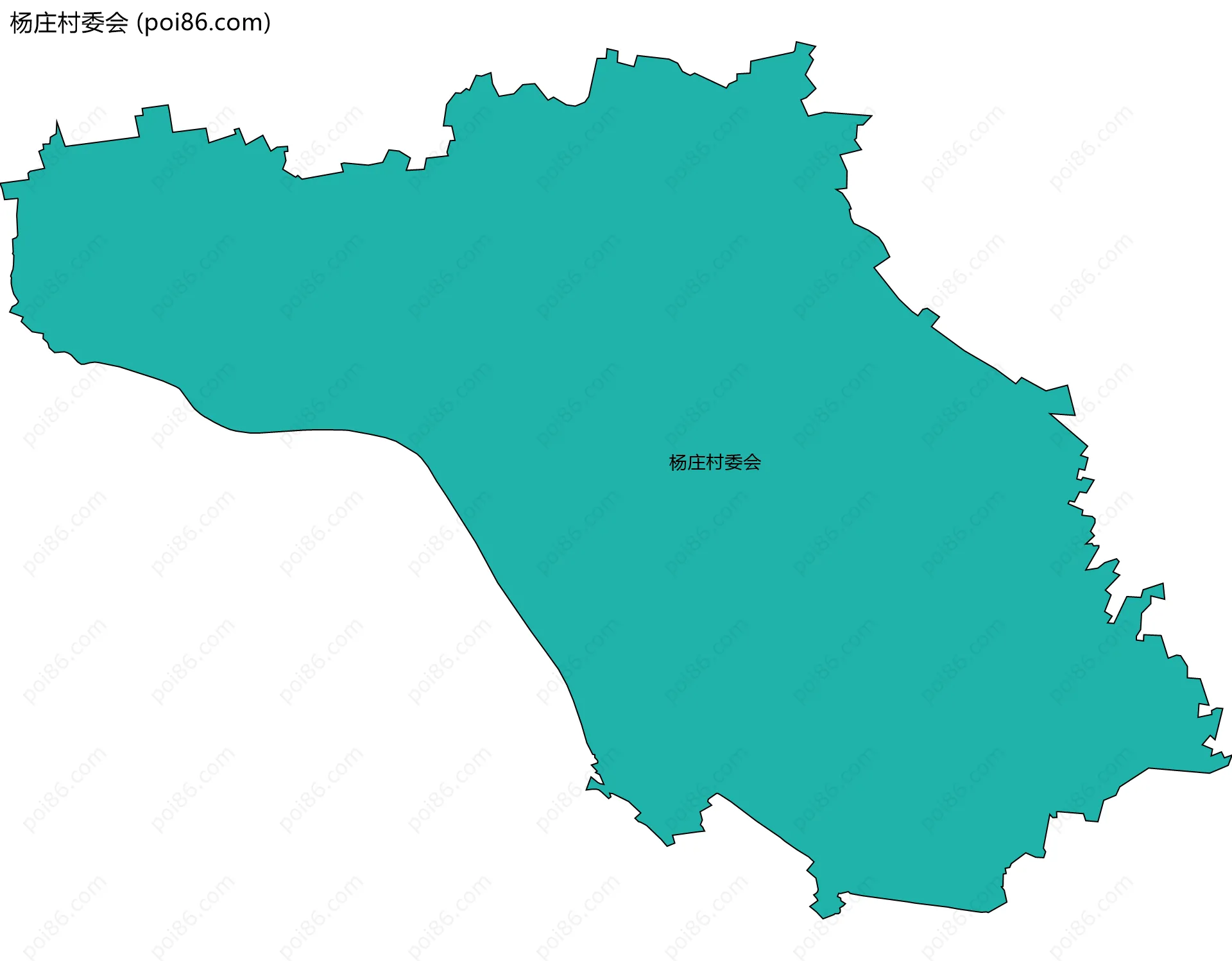 杨庄村委会边界地图
