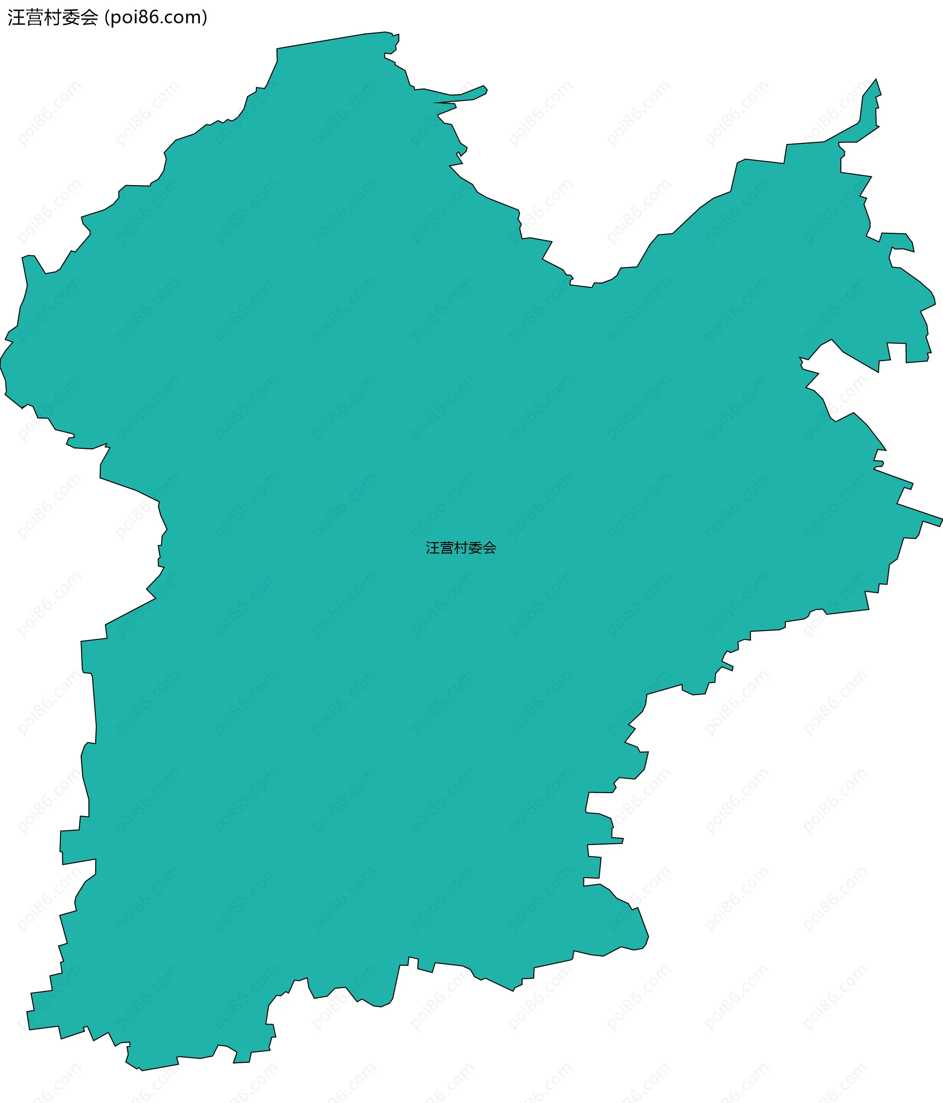 汪营村委会边界地图