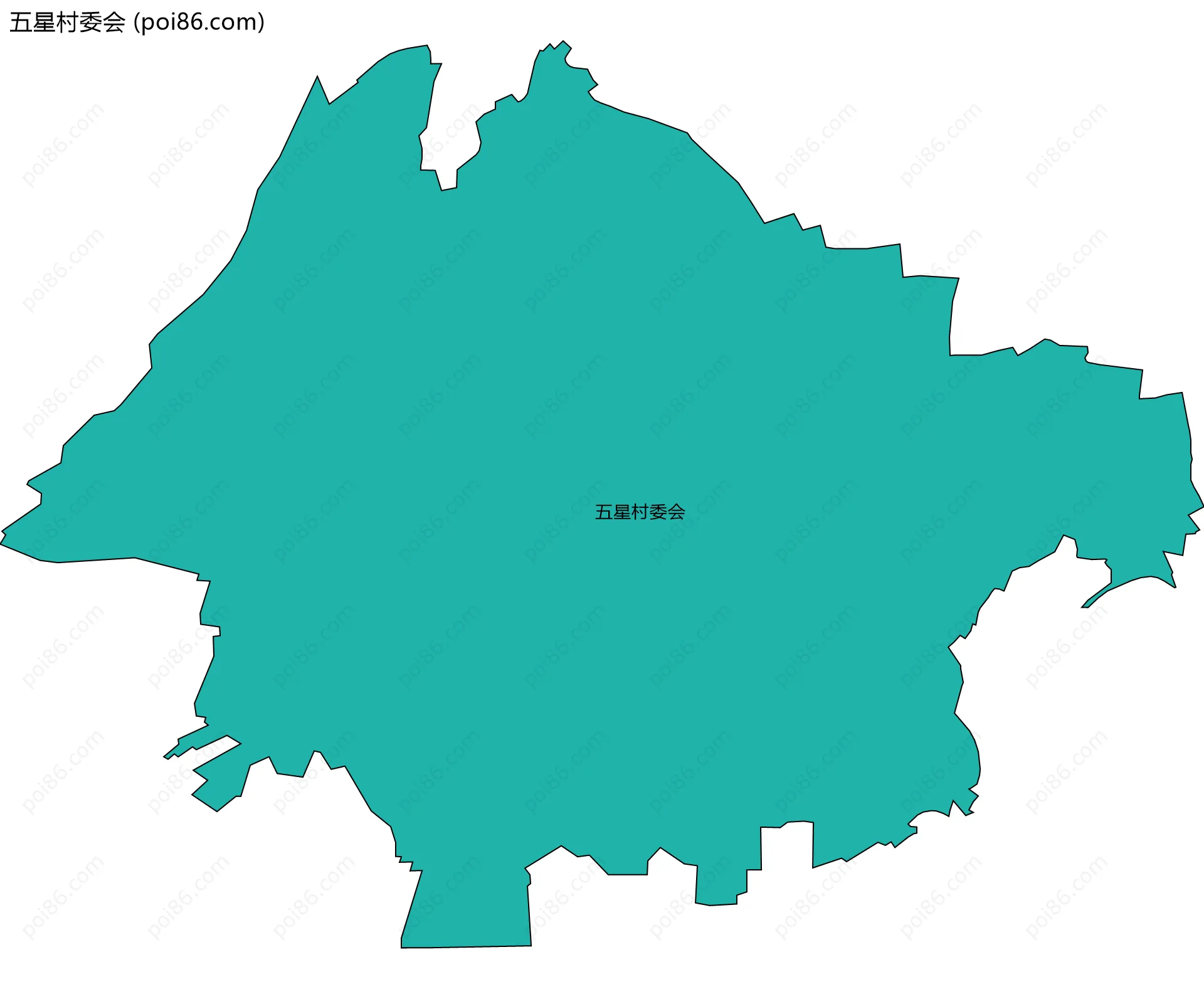 五星村委会边界地图