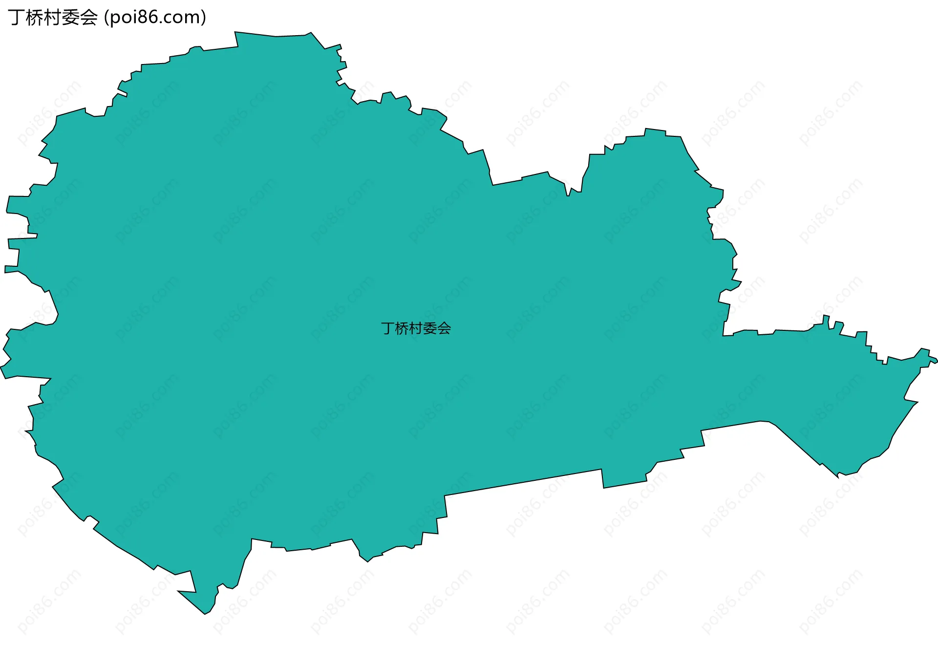 丁桥村委会边界地图