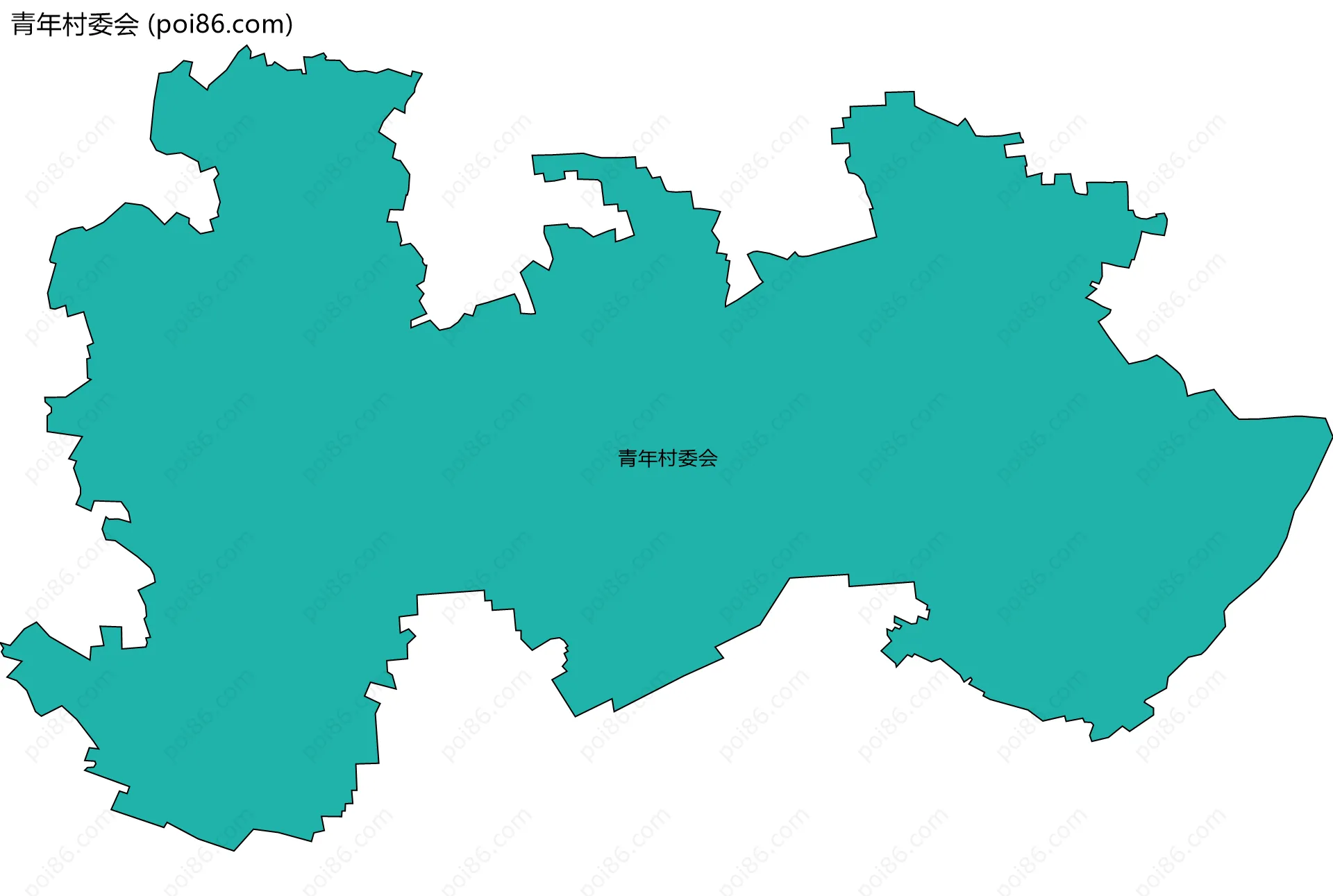 青年村委会边界地图