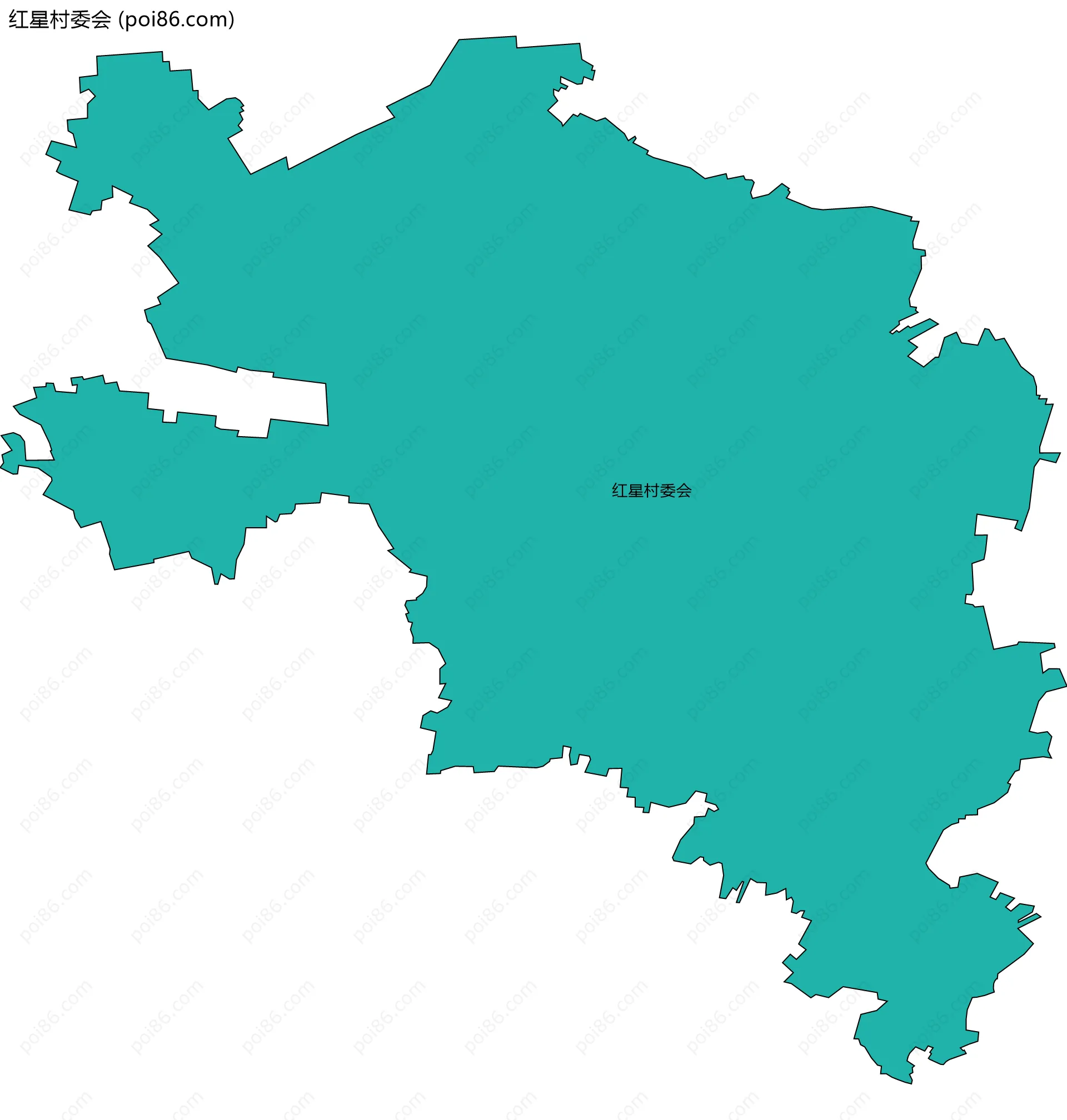 红星村委会边界地图