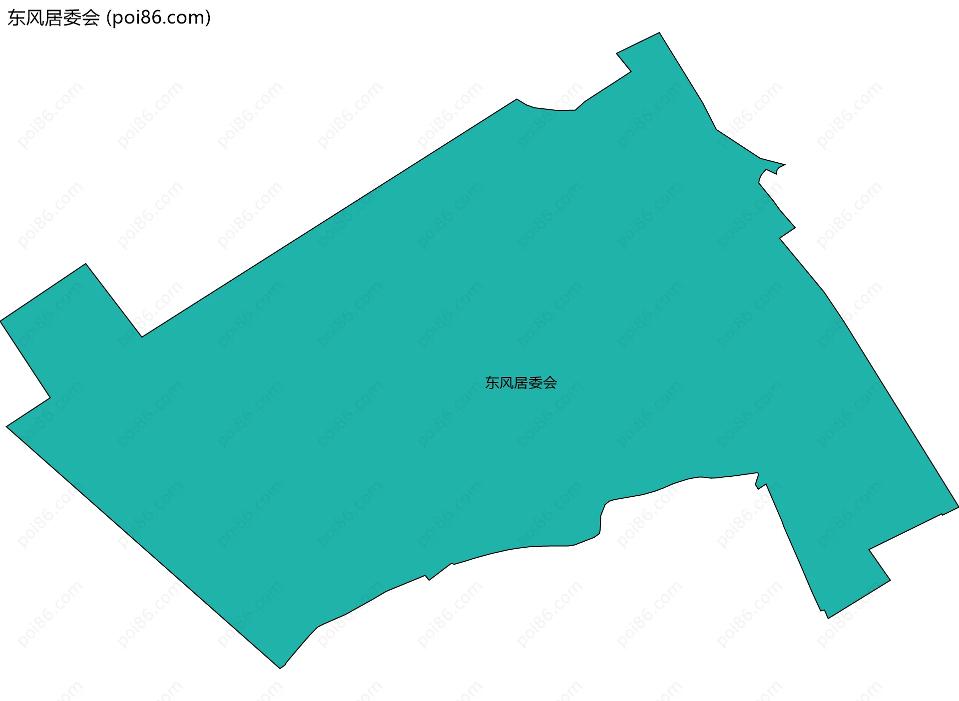 东风居委会边界地图