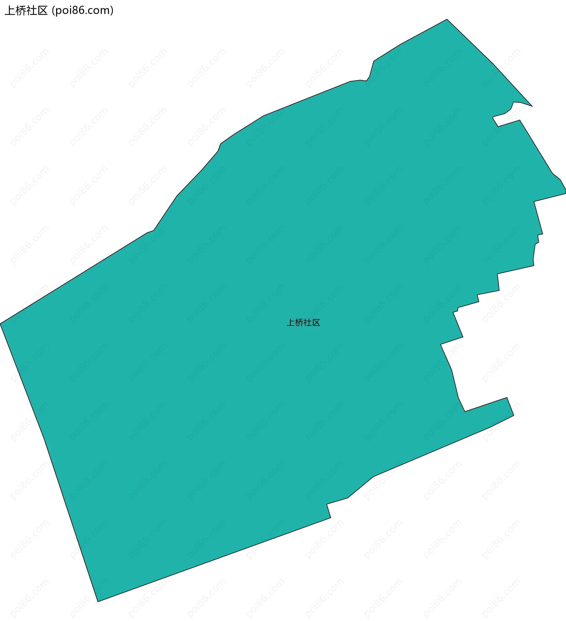 上桥社区边界地图