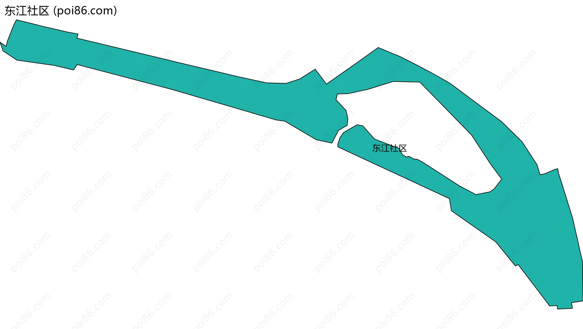 东江社区边界地图
