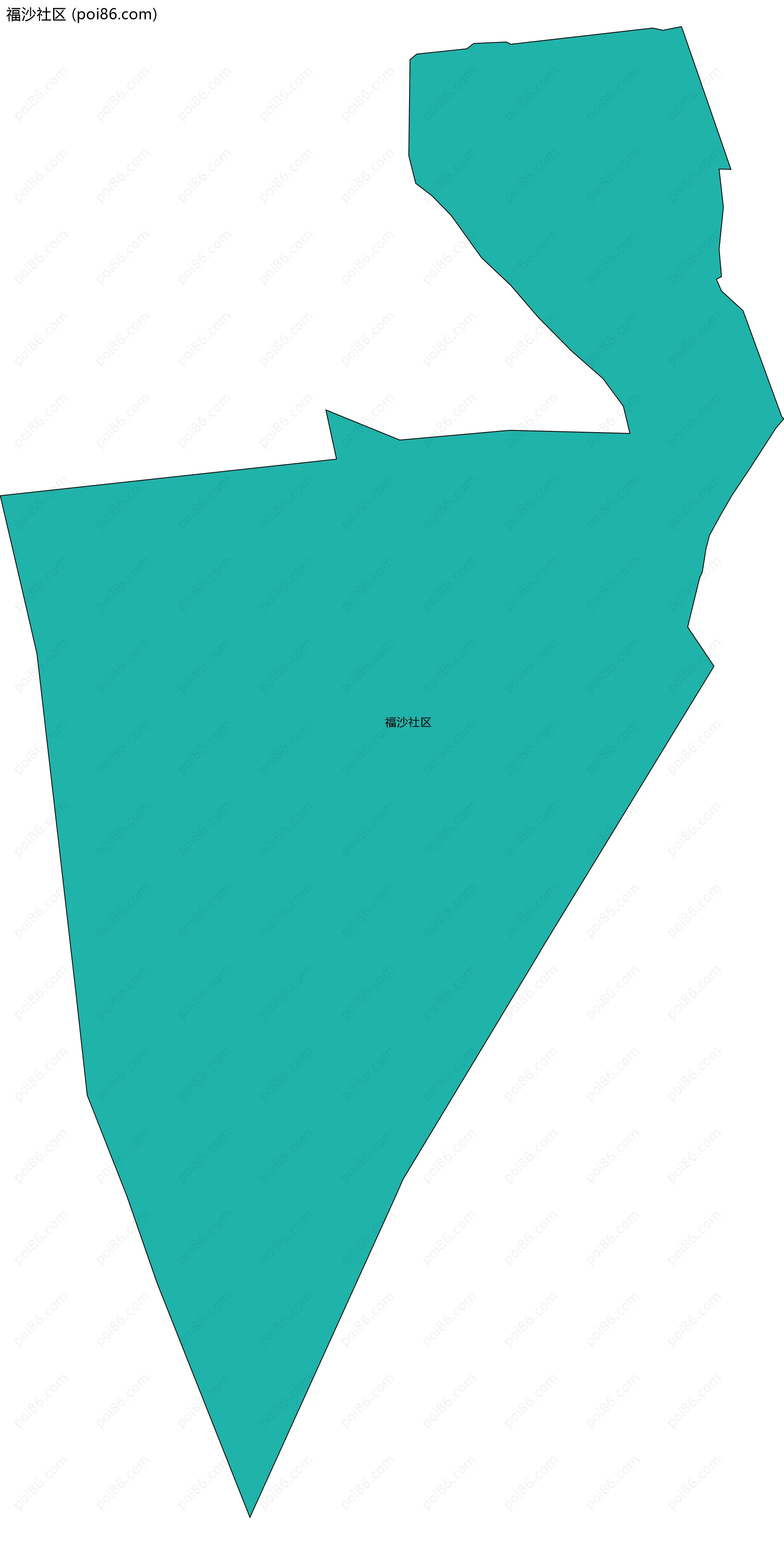 福沙社区边界地图