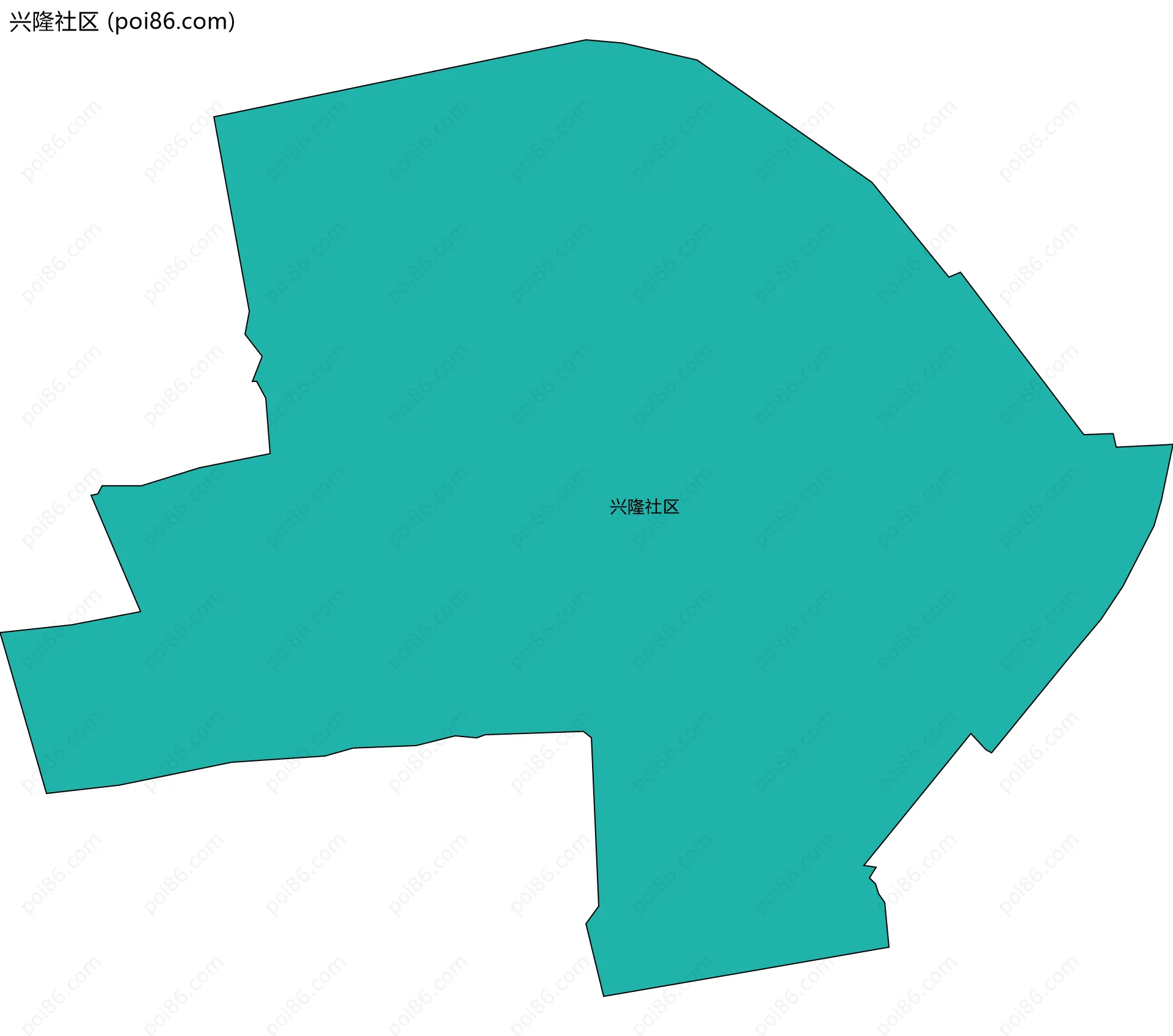 兴隆社区边界地图